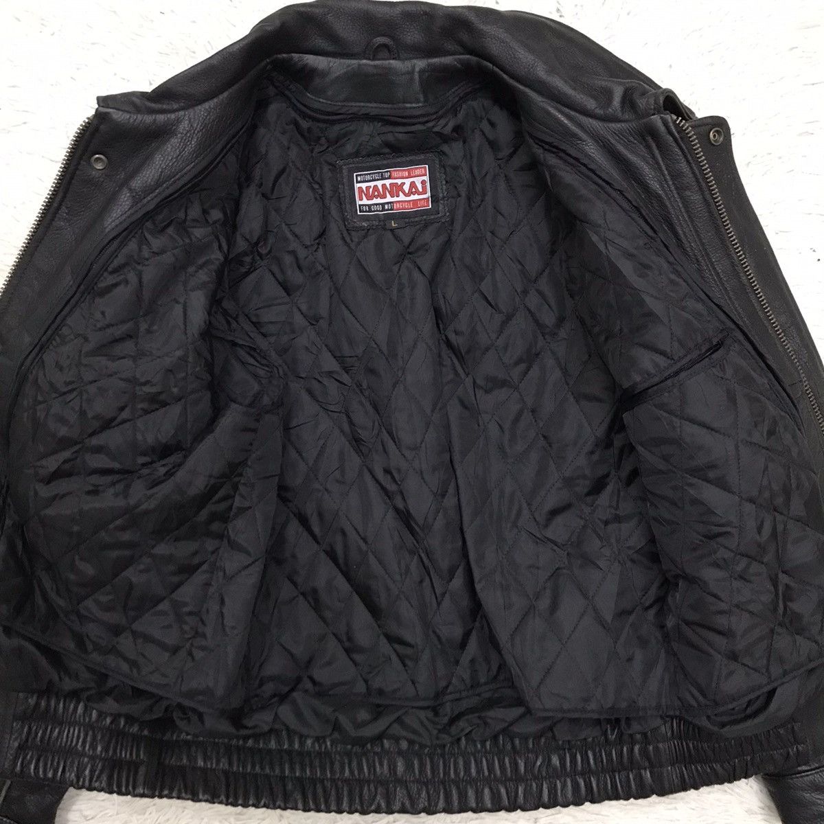Vintage VINTAGE NANKAI MOTORCYLE TOP FASHION LEADER RIDING JACKET Size US L / EU 52-54 / 3 - 8 Thumbnail