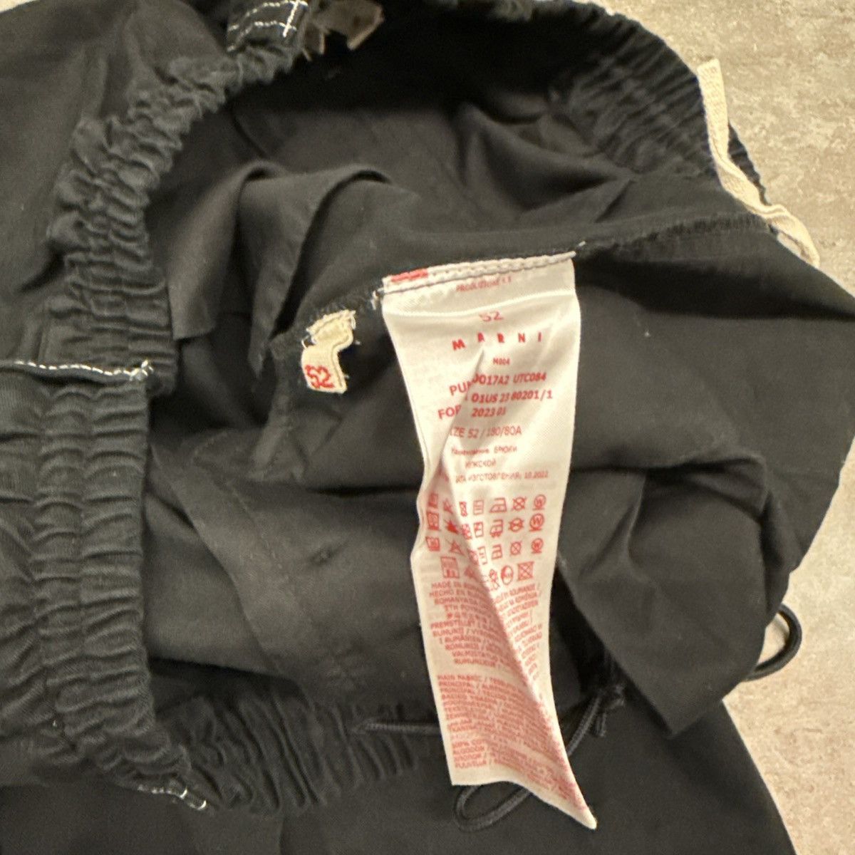 Marni Marni Contrast Stitch Black Cotton Pants Size 38" / US 16 / IT 52 - 10 Thumbnail