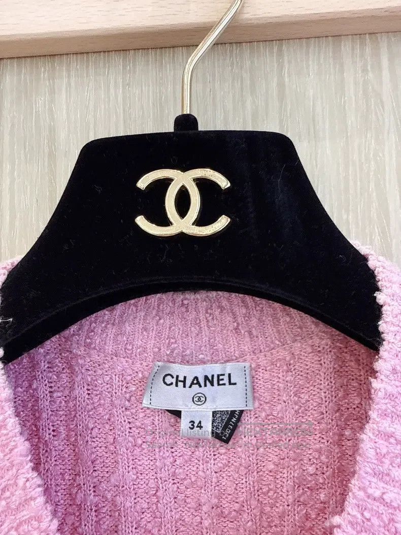 Chanel Chanel Xiaoxiangfeng pink slim knitted sexy dress Size XXS / US 00 / IT 34 - 5 Thumbnail