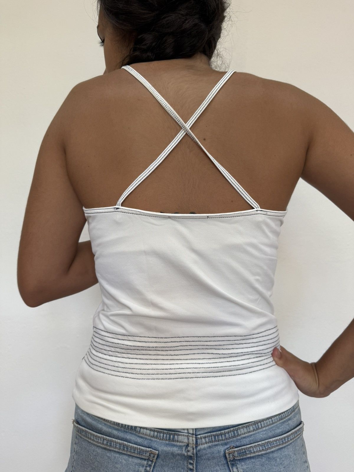 Other Marina Yachting White Strappy Tank Top – S – Nautical Summer Size S / US 4 / IT 40 - 4 Thumbnail