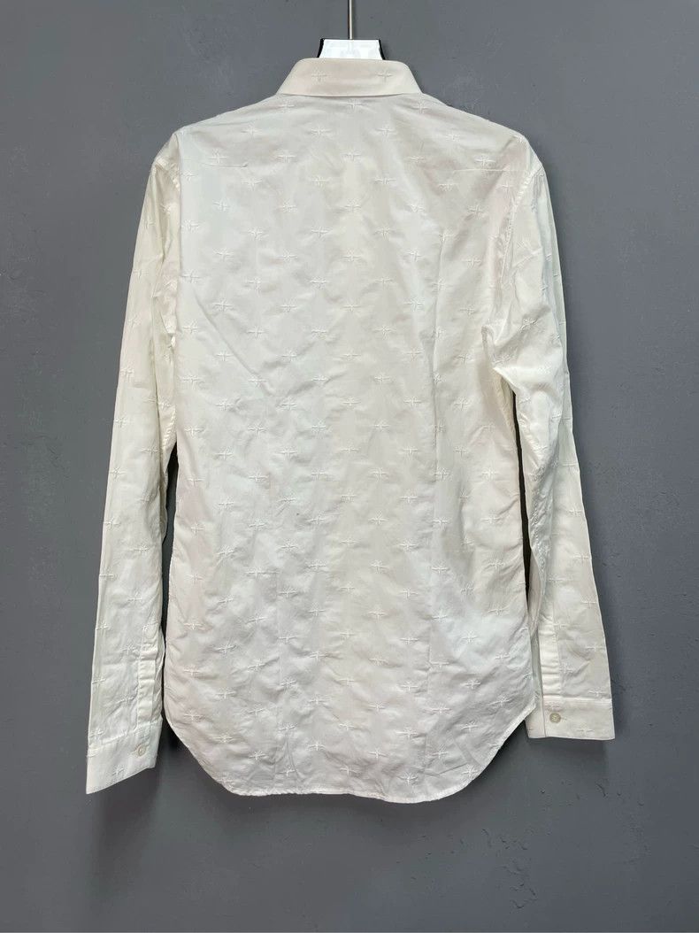 Dior Dior Size 37 Little bee embroidered full-print white shirt Size US XS / EU 42 / 0 - 2 Thumbnail