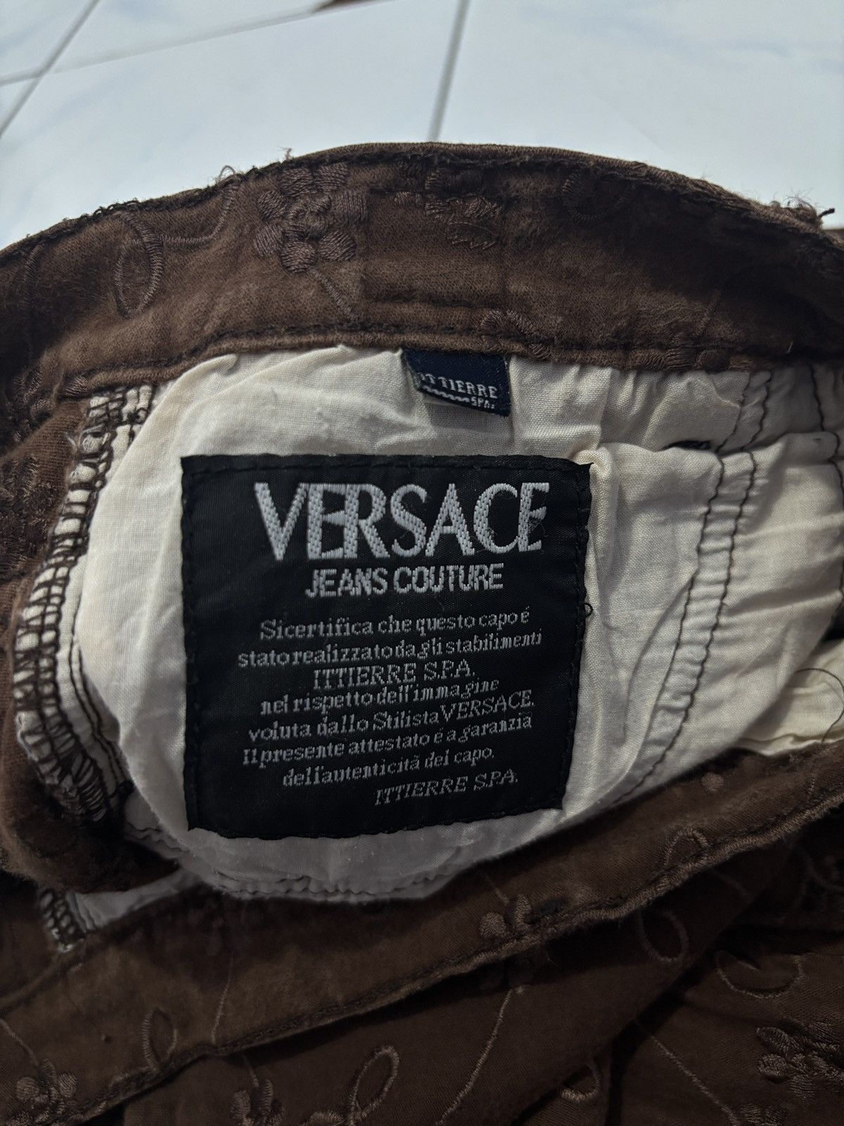 Versace Versace Jeans Couture Archival Floral Embroidered Cotton Size US 34 / EU 50 - 6 Thumbnail