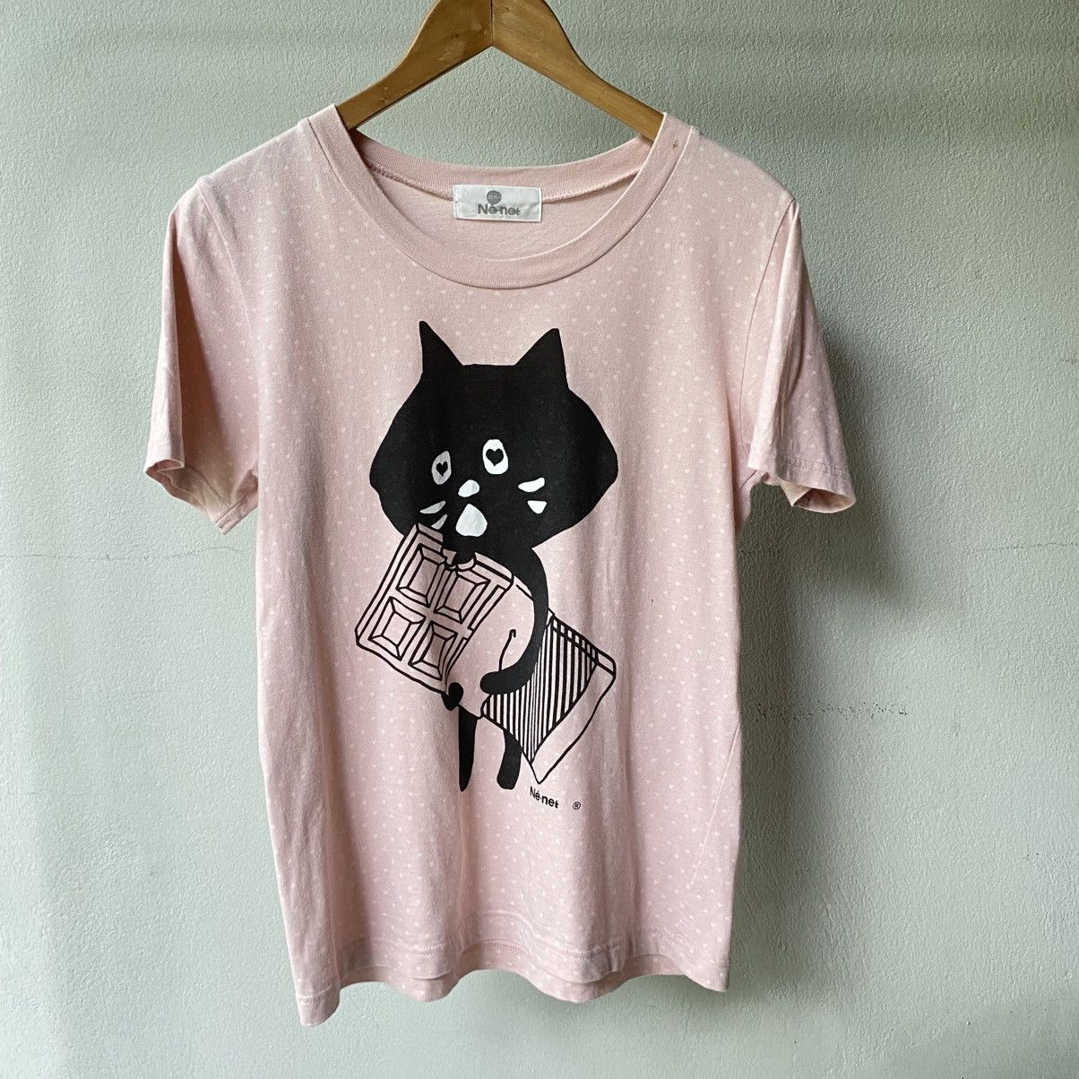 Ne-Net Ne-net Pink Tee with Black Cat Logo Size XS / US 0-2 / IT 36-38 - 9 Thumbnail