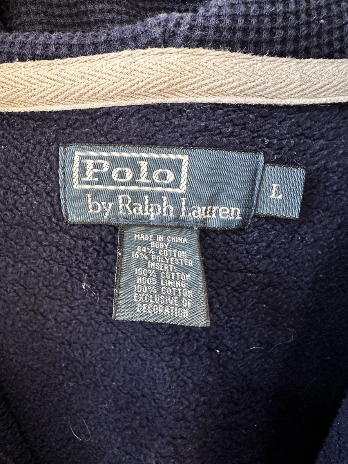 Polo Ralph Lauren Polo Ralph Lauren Full Zip Hoodie Pony Large Waffle Lined Size US L / EU 52-54 / 3 - 8 Thumbnail
