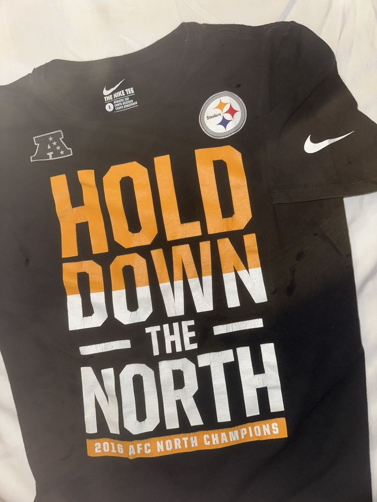 Nike NIKE PITT STEELERS 16 AFC N CHAMPS GREY SHIRT SZ.S Size US S / EU 44-46 / 1 - 2 Thumbnail