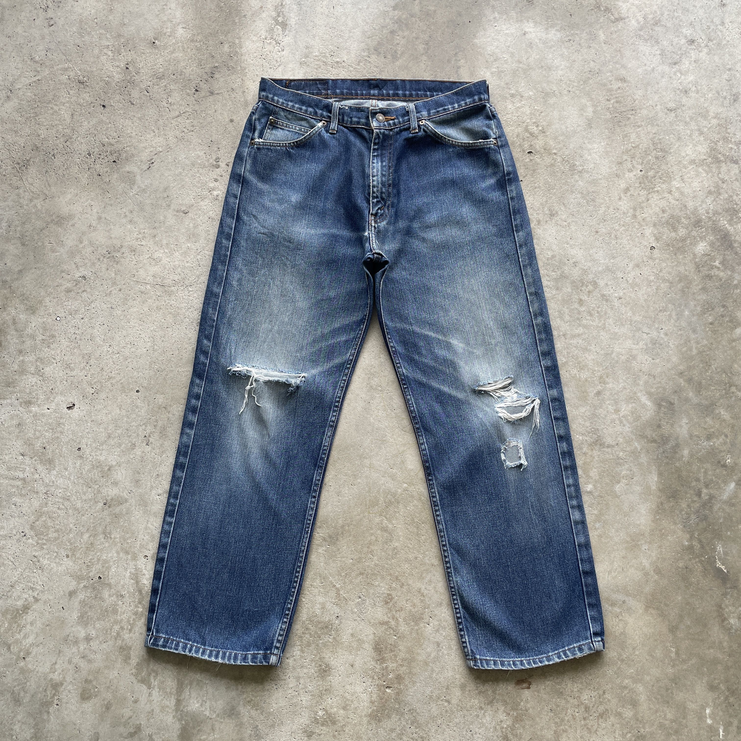 Levi's × Levi's Vintage Clothing Vintage Levi’s 612 Distressed Jeans Faded Orange Tag Pants Size US 32 / EU 48 - 2 Thumbnail