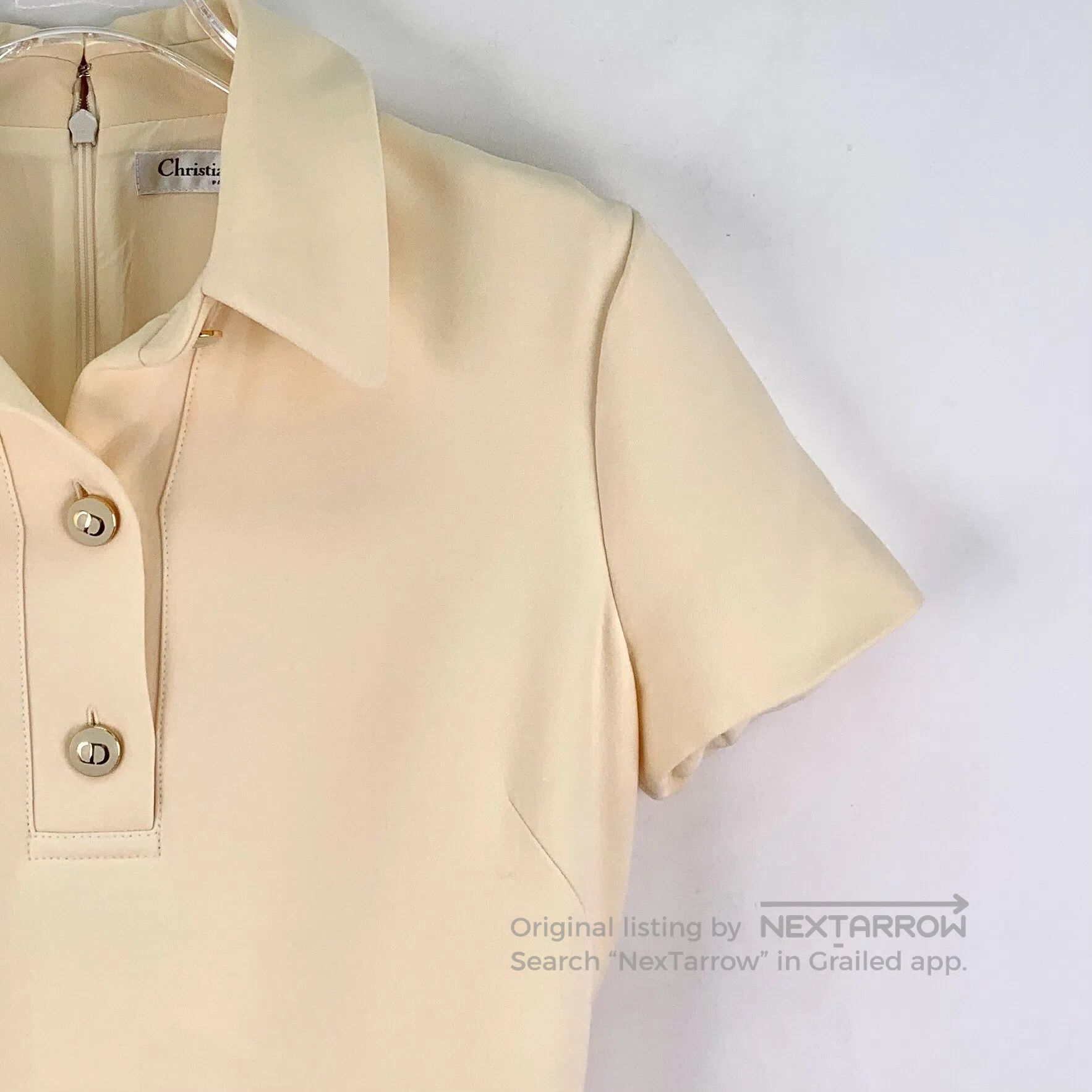 Dior Dior Beige Wool Notched Lapel Single Breasted Short Sleeve Size XS / US 0-2 / IT 36-38 - 3 Thumbnail