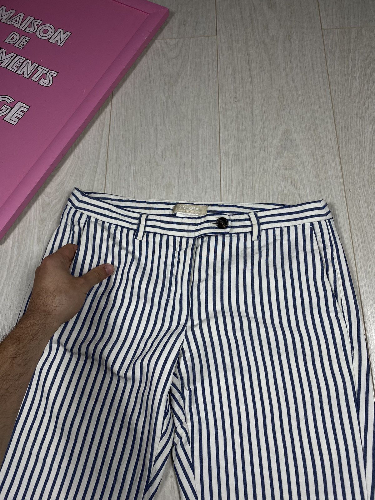 Max Mara ‘S Max Mara Striped Pants Size 28" / US 6 / IT 42 - 6 Thumbnail