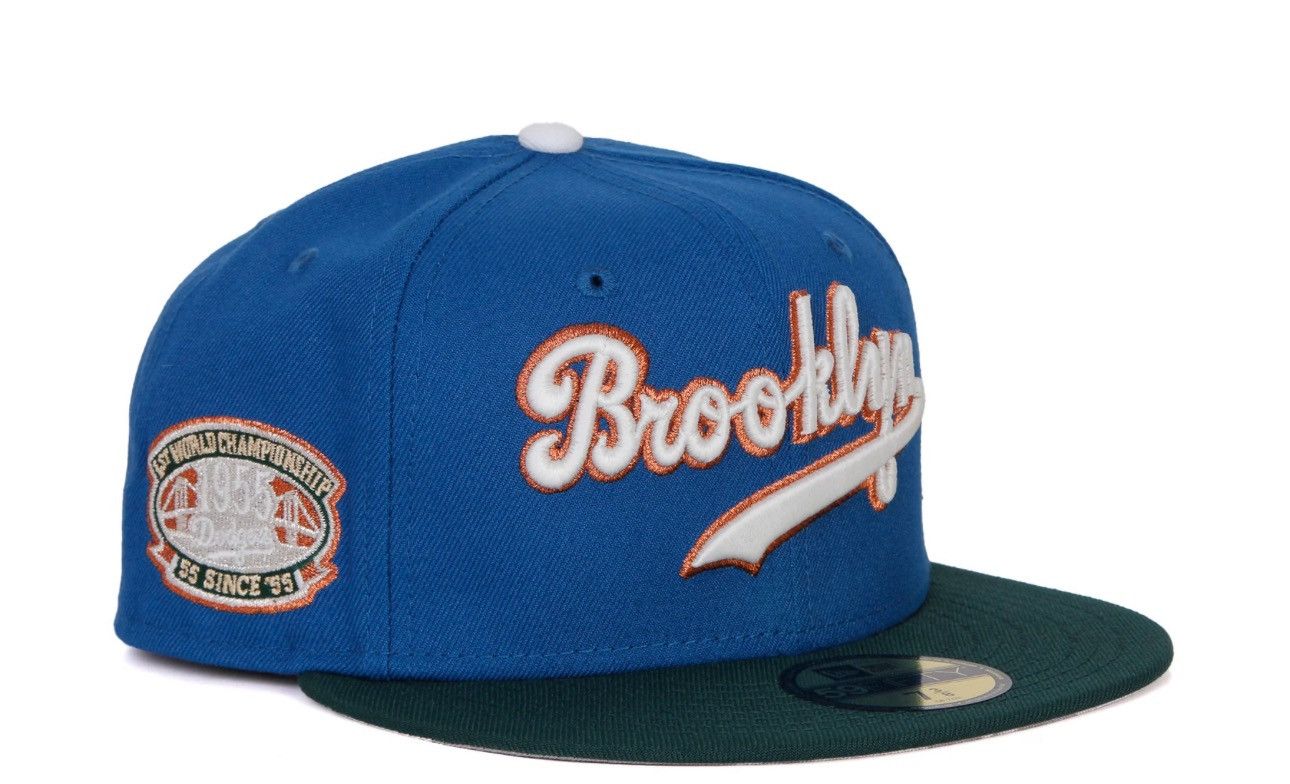 New Era BK DODGERS 59FIFTY FITTED 1ST WORLD CHAMPION SIDE PATCH Sz 8 Size ONE SIZE - 1 Thumbnail