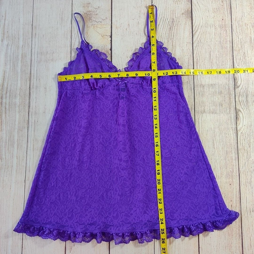 Victoria's Secret Victoria's Secret The Lacie purple stretch lace chemise sz M Size ONE SIZE - 6 Thumbnail