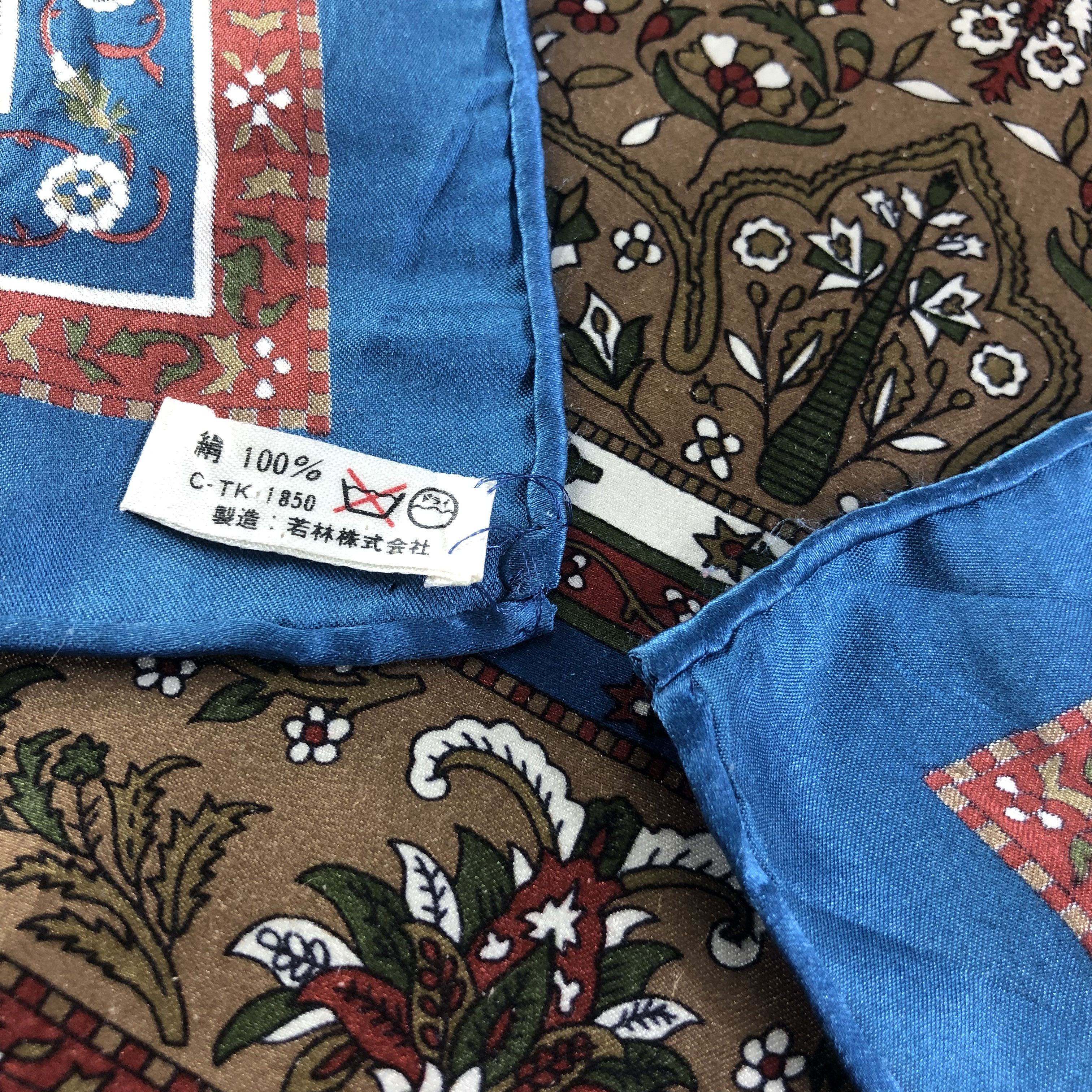 Japanese Brand Vintage Luxury Hand Rolled Silk Scarf M520 Size ONE SIZE - 3 Thumbnail