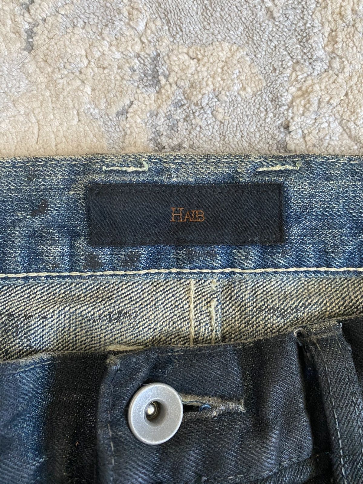 Japanese Brand Halb - Coated Black Straight Denim Size US 33 - 5 Thumbnail