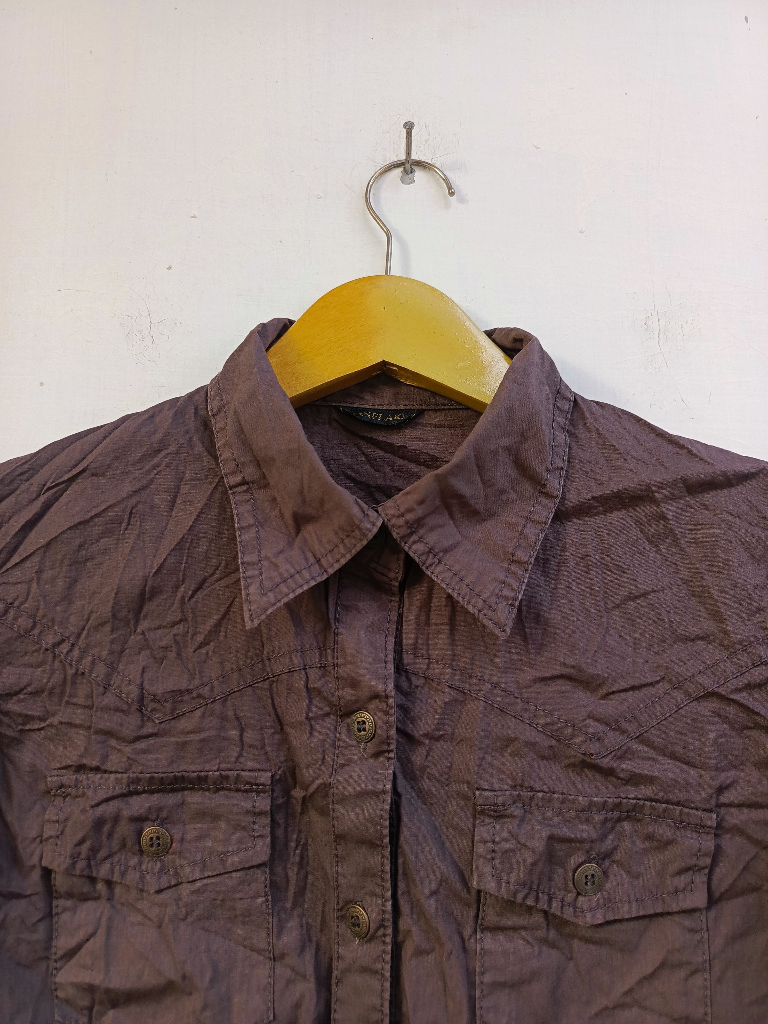 Japanese Brand Cornflake crop shirt button Size L / US 10 / IT 46 - 2 Thumbnail
