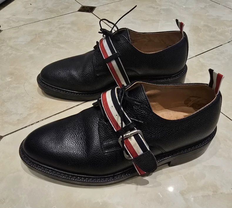 Thom Browne Thom Browne Classic three-color striped men's black leathe Size US 9 / EU 42 - 2 Thumbnail