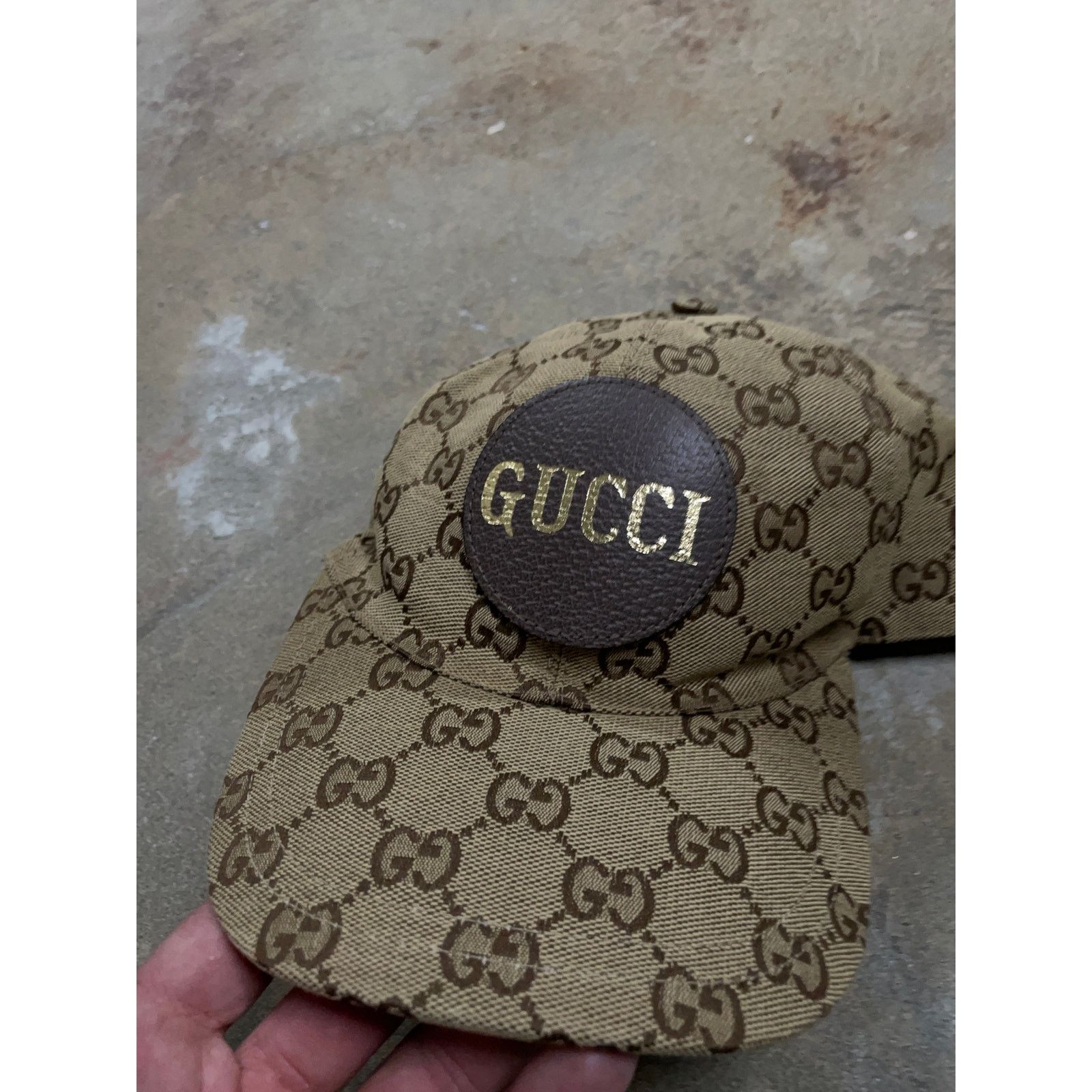 Gucci All Over Brown Monogram Cap Used OS
