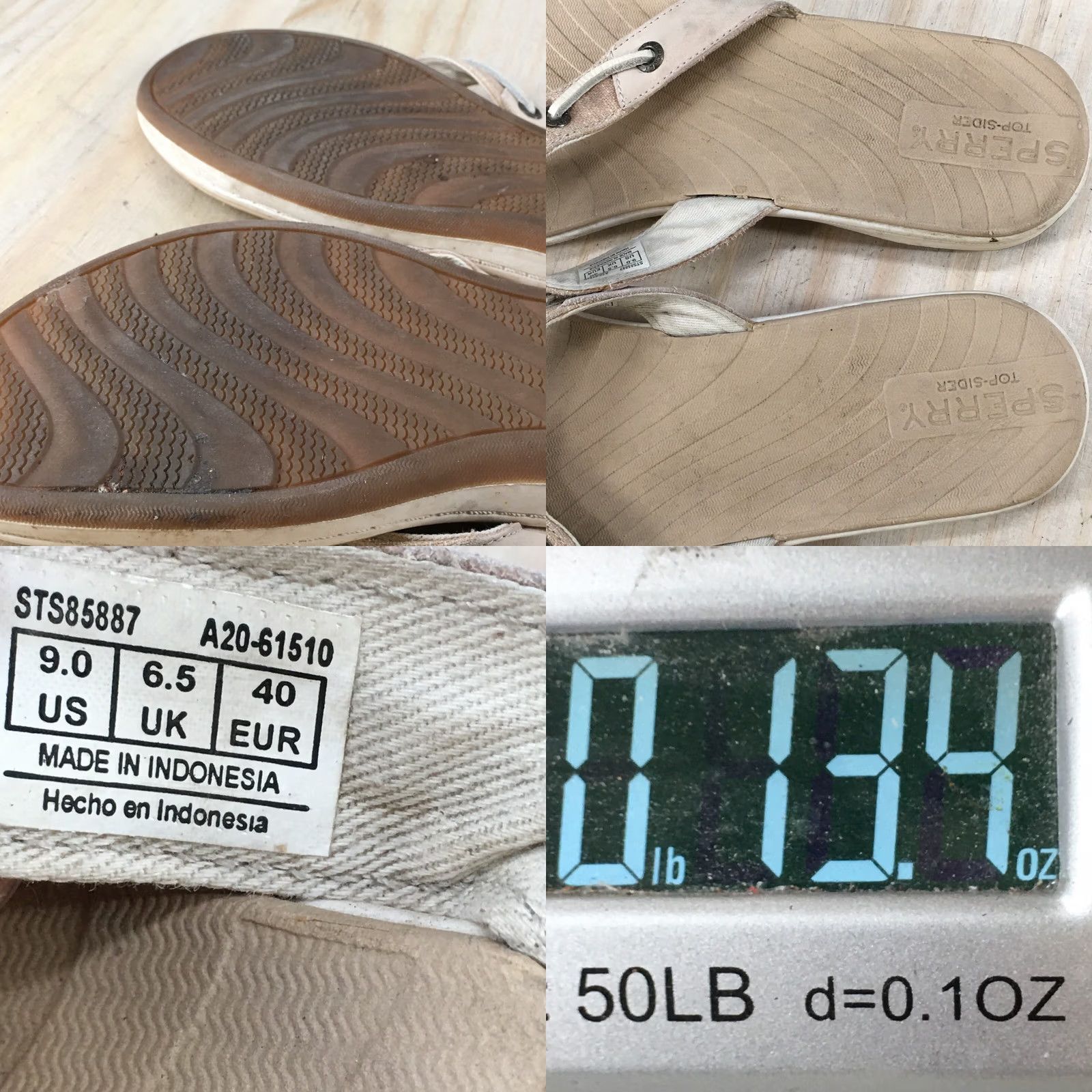 Sperry Sperry Womens Sandals Flip Flops Thong Flats Beige US 9 Seabrook STS85887 Size M / US 6-8 / IT 42-44 - 9 Thumbnail