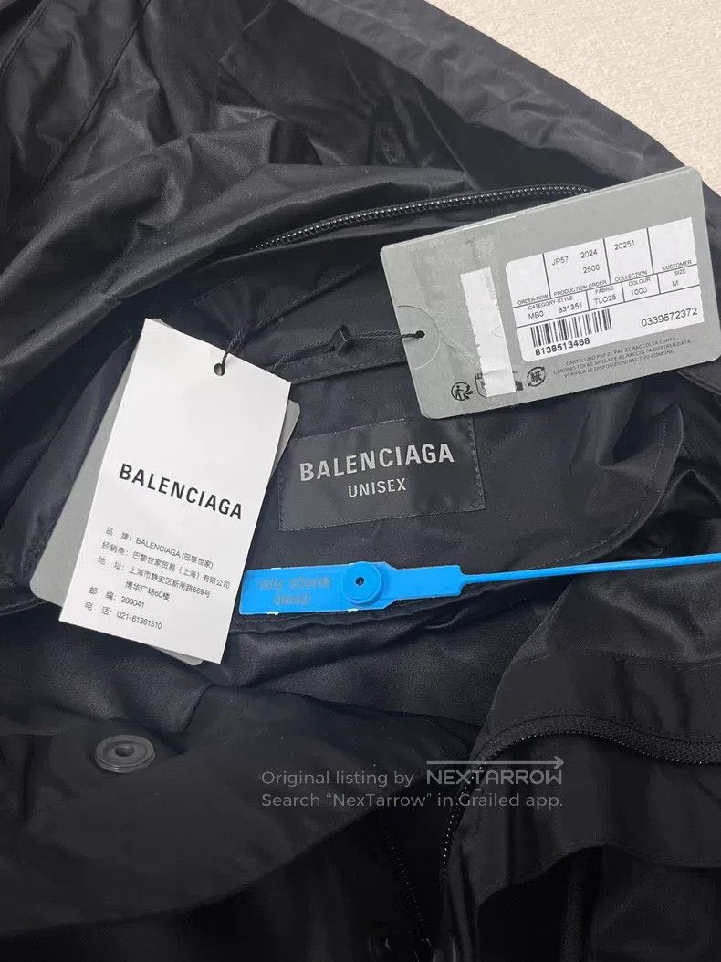 Balenciaga Balenciaga Letter Hooded Single-Breasted Long Sleeve Windb Size US M / EU 48-50 / 2 - 5 Thumbnail