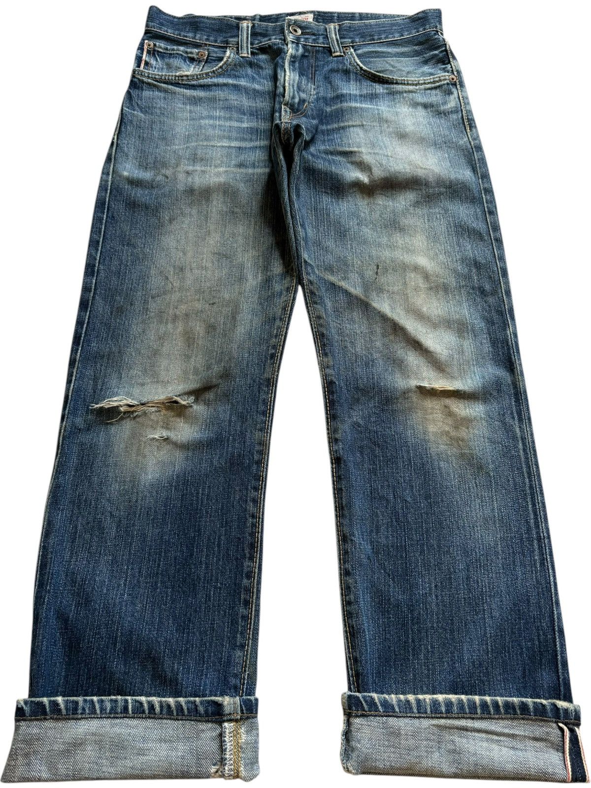 Edwin × Japanese Brand Vintage Japanese Edwin 505zxx Selvedge Mud Wash Loose Jeans Size US 31 - 1 Thumbnail