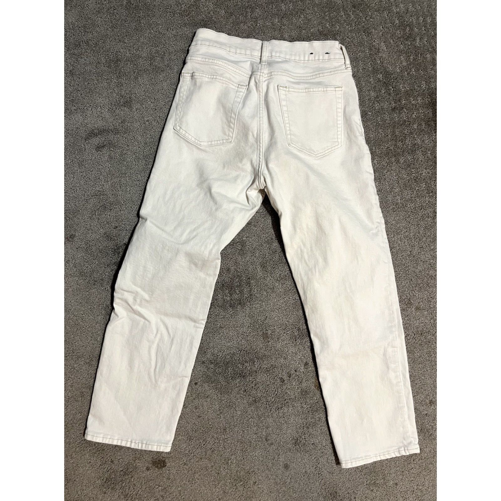 Gap Gap Jeans White Stretch Classic Straight Leg Denim Womens Size 29 Regular Inseam 27.5 in Size 29" - 4 Thumbnail