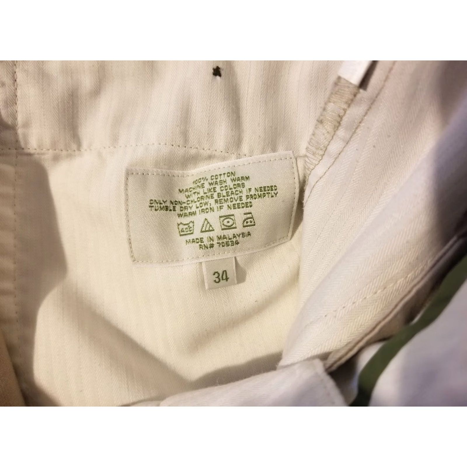 Orvis Orvis Mens Pants Chino 34x32 Khaki Cotton Slacks Beige Regular Pants Mens Size US 34 / EU 50 - 3 Thumbnail