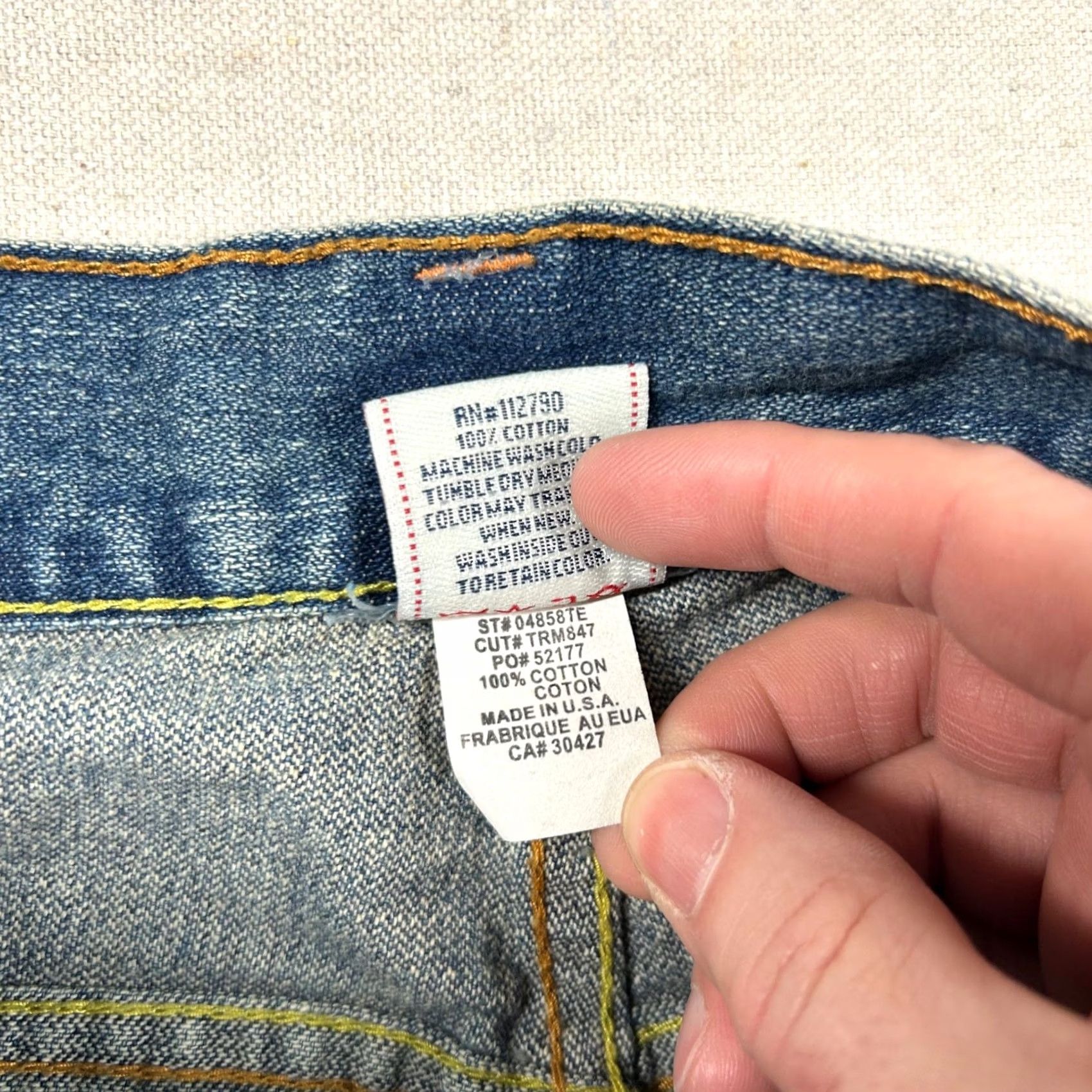 True Religion VINTAGE True Religion Jeans Mens 38x33 Joey Durga Goddess Embroider USA Y2K western Blue Size US 38 / EU 54 - 5 Thumbnail
