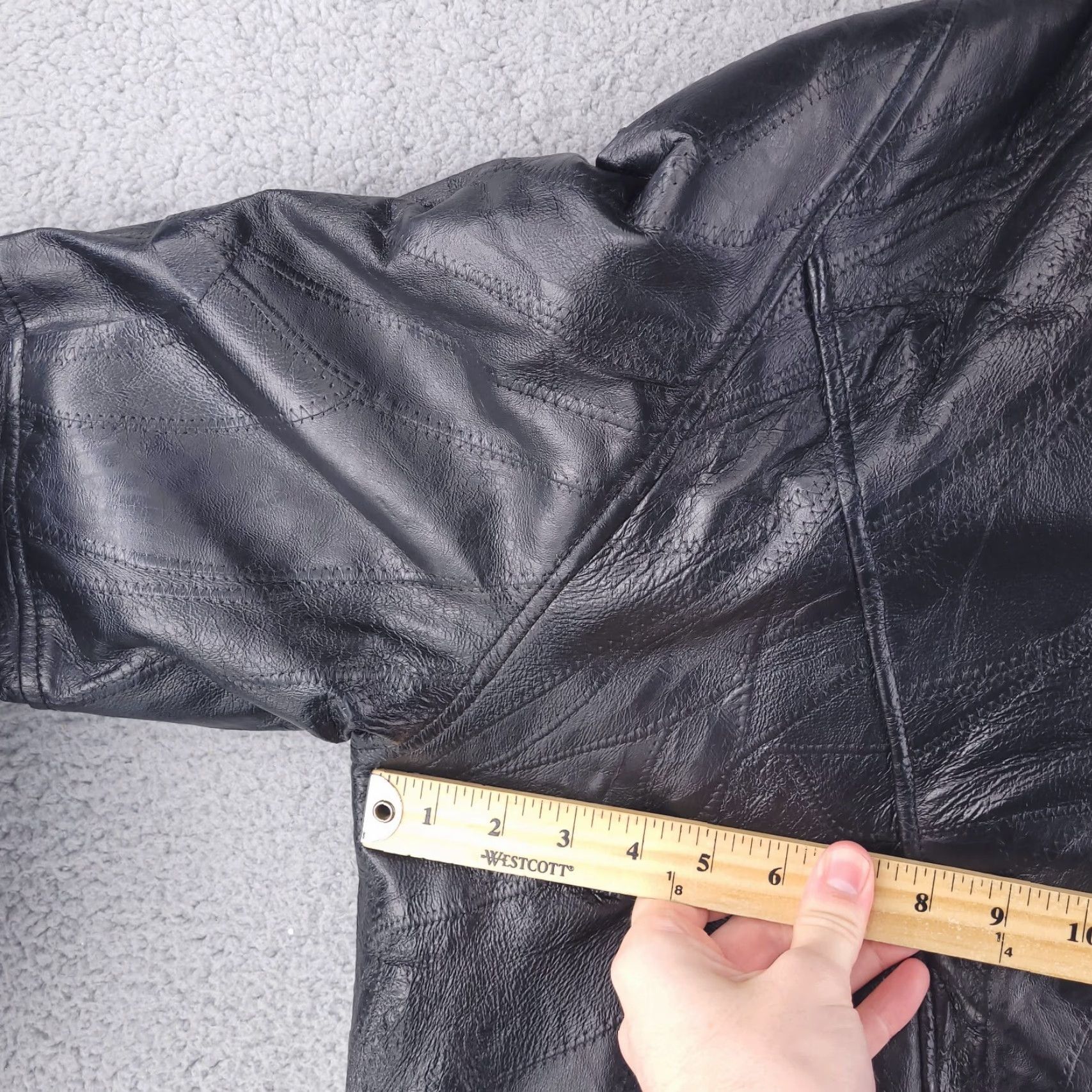 Vintage Golden Leathers Jacket Mens XL Black Real Genuine Patchwork Size US XL / EU 56 / 4 - 5 Thumbnail