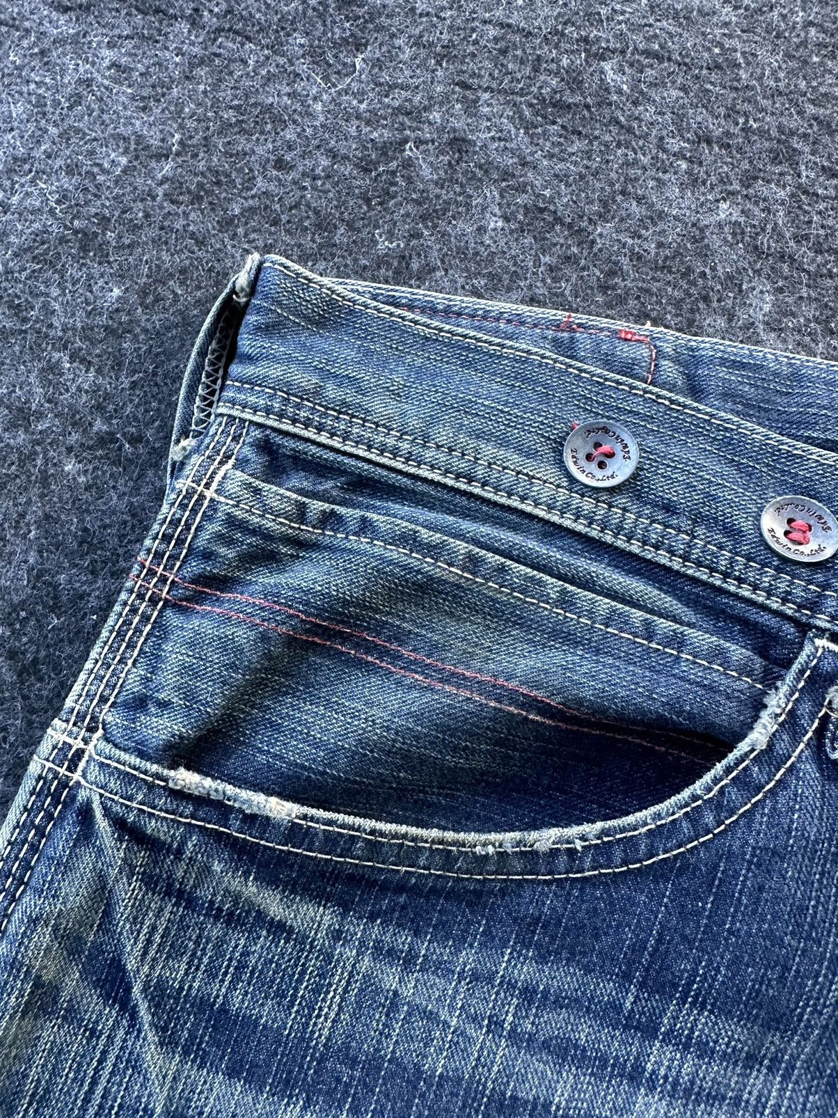 Edwin Vintage Edwin 503 Blue Trip Denim Jeans 34x32 D342 Size US 34 / EU 50 - 18 Thumbnail