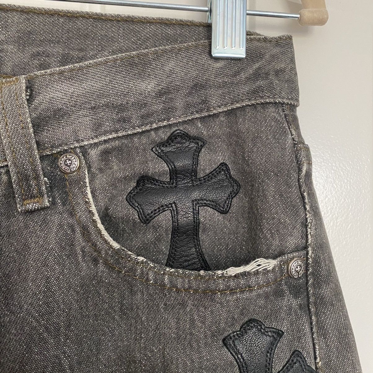 Chrome Hearts Chrome Hearts Gallery Dept Flared Grey Levi’s 501 Jeans Size US 29 - 15 Thumbnail
