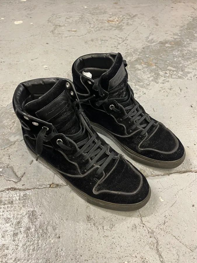Balenciaga × Designer × Vintage Balenciaga City Black Suede Leather High Sneakers Size US 5 / EU 37 - 6 Thumbnail