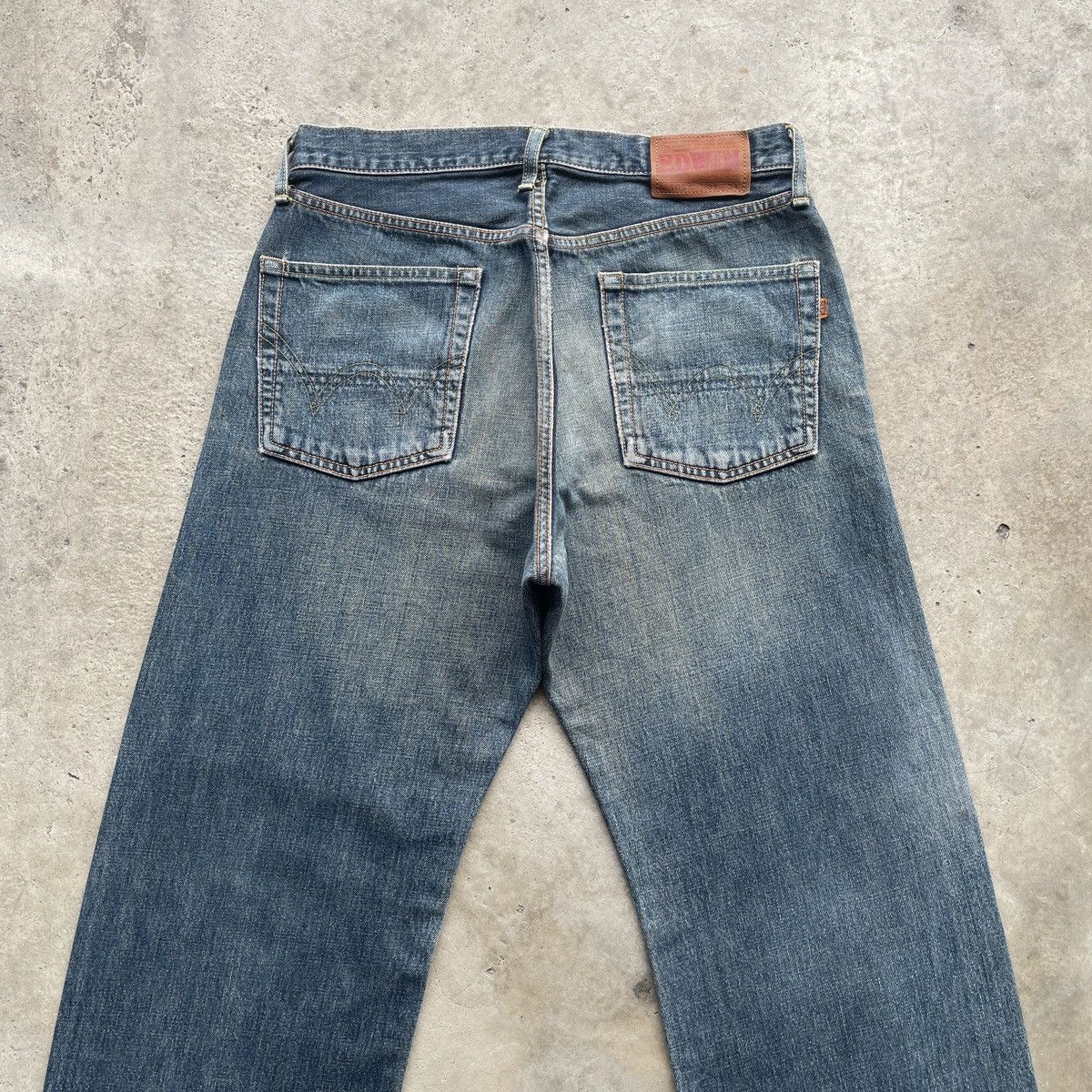 Edwin Vintage Edwin 505 Distressed Baggy Jeans RedLine Faded Pants Size US 31 - 10 Thumbnail