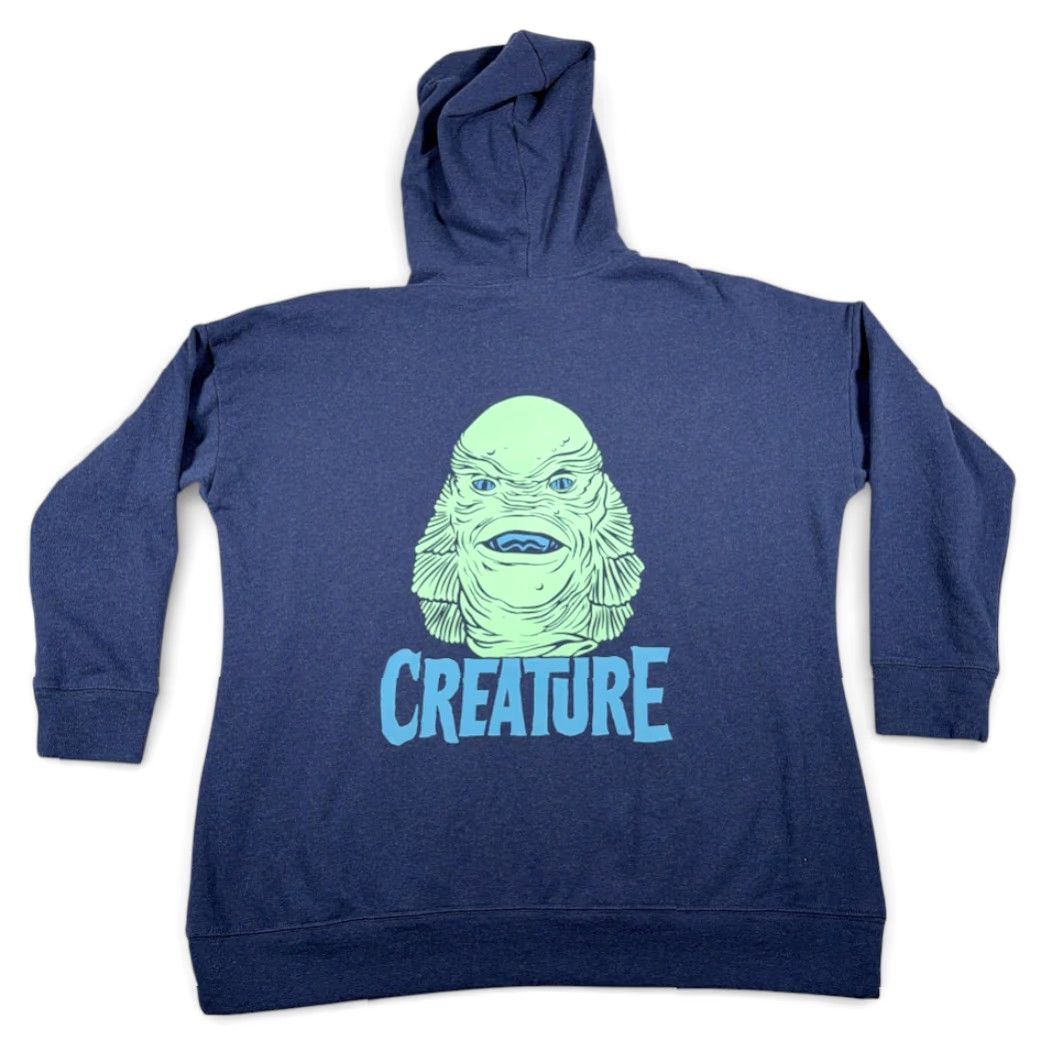 Vintage Creature Black Lagoon Sweater Womens XL Blue Hoodie Universal Monsters Size XL / US 12-14 / IT 48-50 - 2 Thumbnail