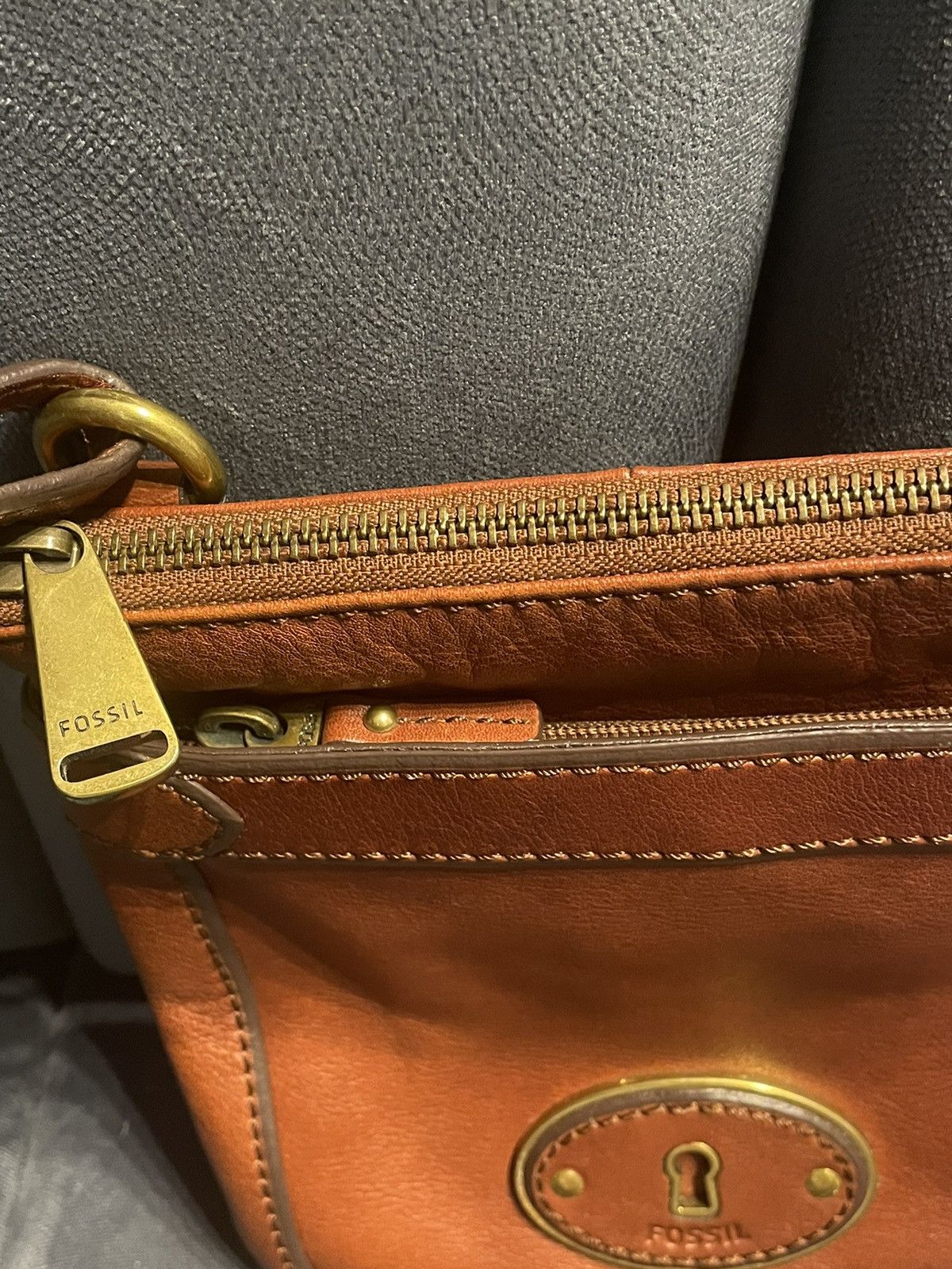 Fossil Fossil Key Per Crossbody Bag Brown Smooth Leather Small Size ONE SIZE - 6 Thumbnail