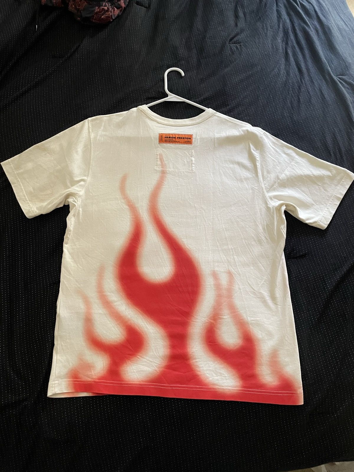 Heron Preston Heron Law Red Flames T-shrit Size US M / EU 48-50 / 2 - 2 Thumbnail