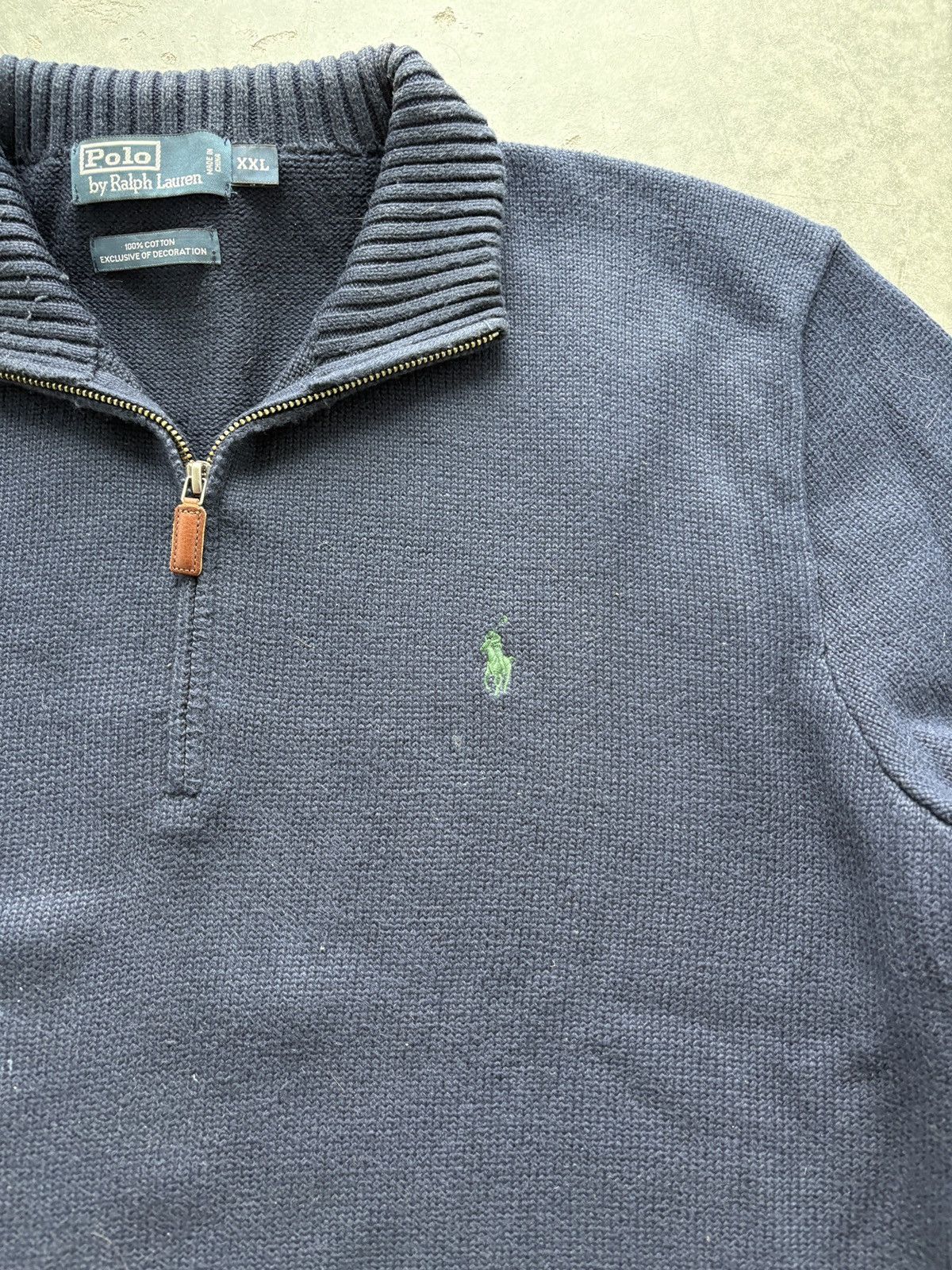 Polo Ralph Lauren Vintage Y2K Polo Ralph Lauren Quarter Zip Knit Sweater Size US XXL / EU 58 / 5 - 2 Thumbnail