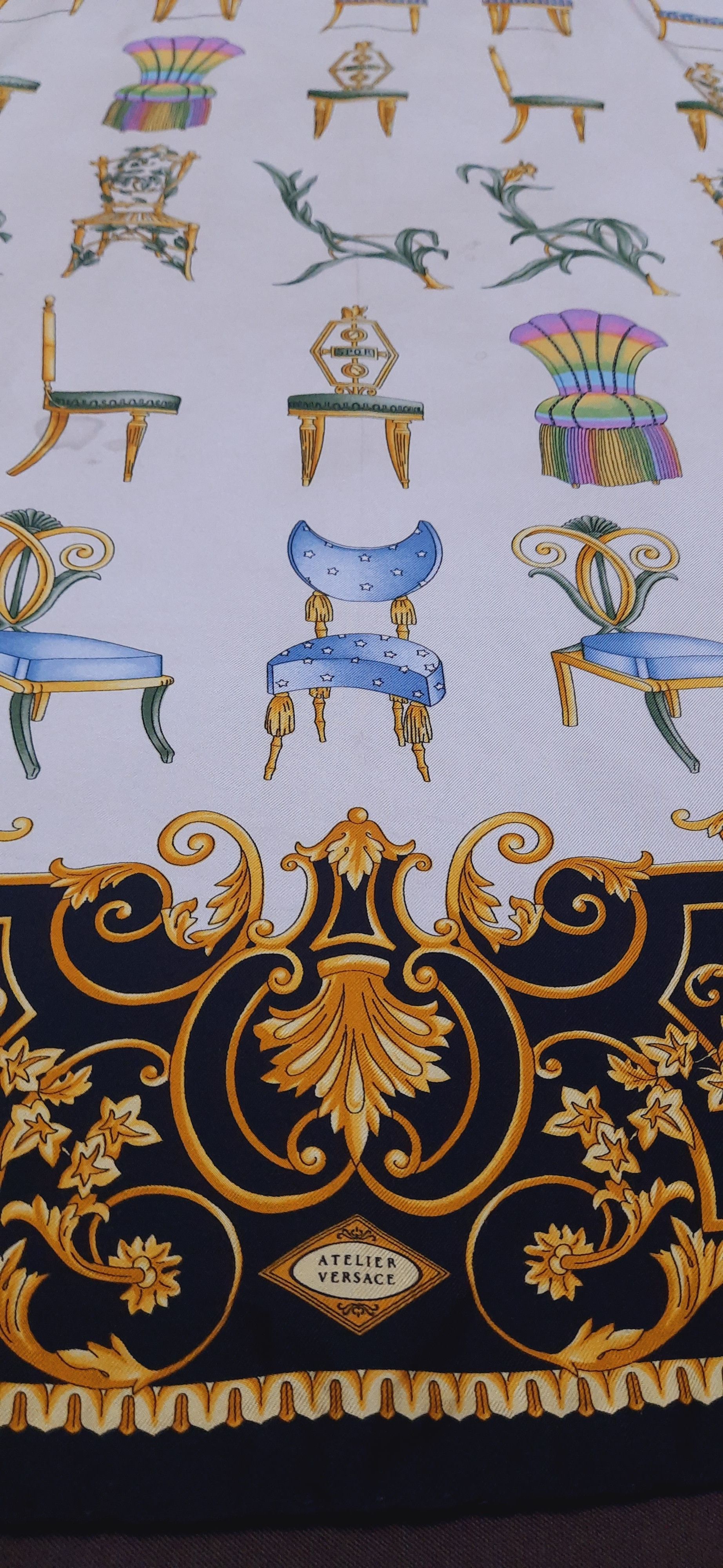 Versace Atelier Versace silk scarf Size ONE SIZE - 3 Thumbnail