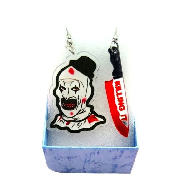 Other Halloween Art The Clown Terrifier Hypoallergenic Dangling Ea Size ONE SIZE - 1 Thumbnail