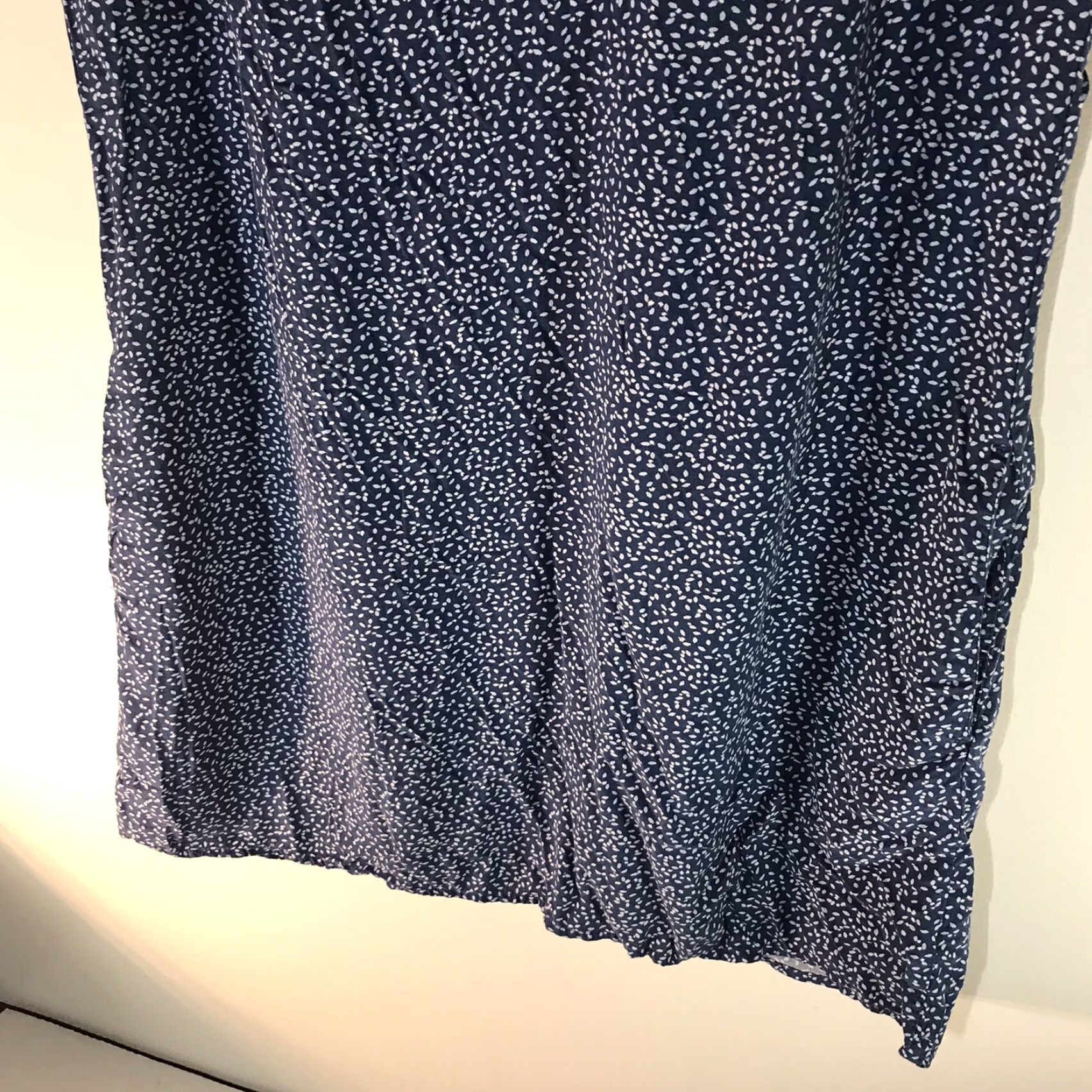 Gap Gap Women's Sleeveless Shift Dress L Blue/White Rayon Knee-Length Summer Casual Modern Size L / US 10 / IT 46 - 3 Thumbnail