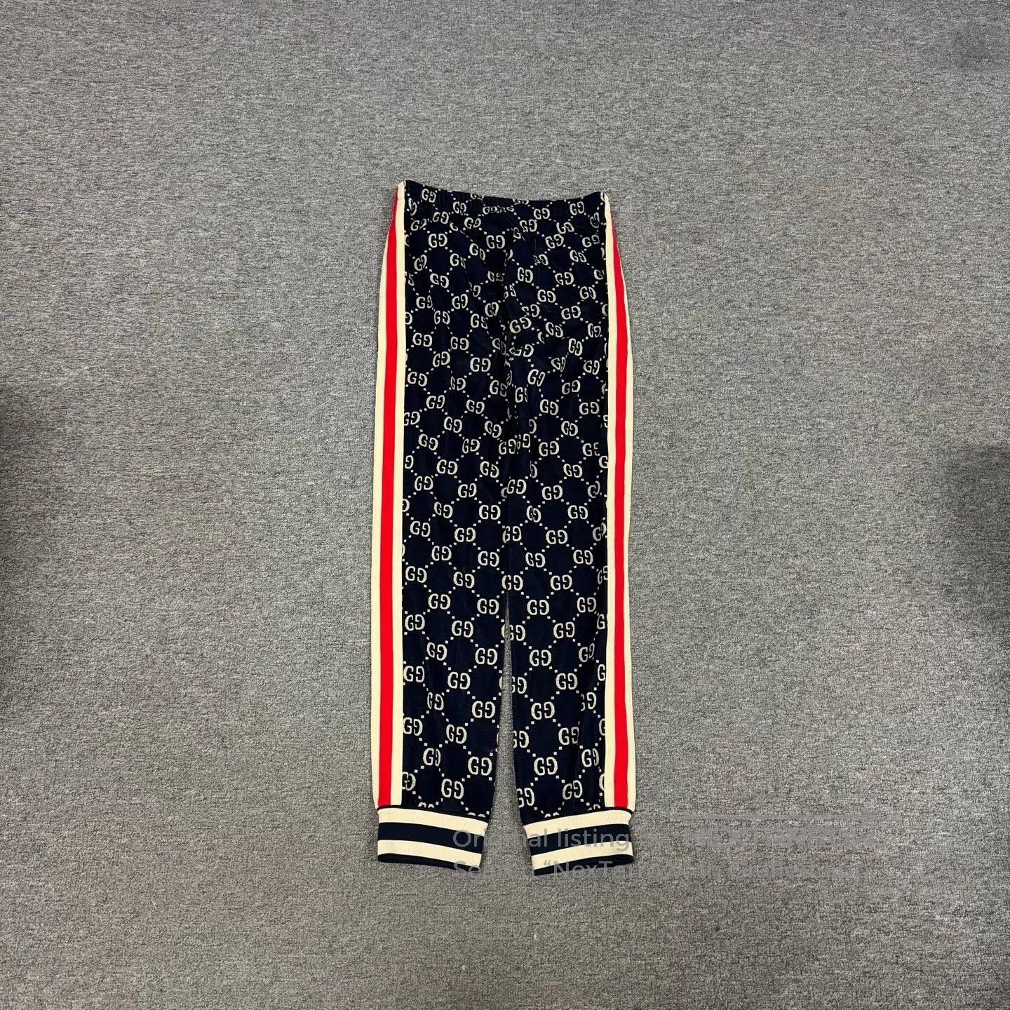 Gucci Guicci size xs Blue-black double-G logo printed on the wais Size US 26 / EU 42 - 1 Thumbnail