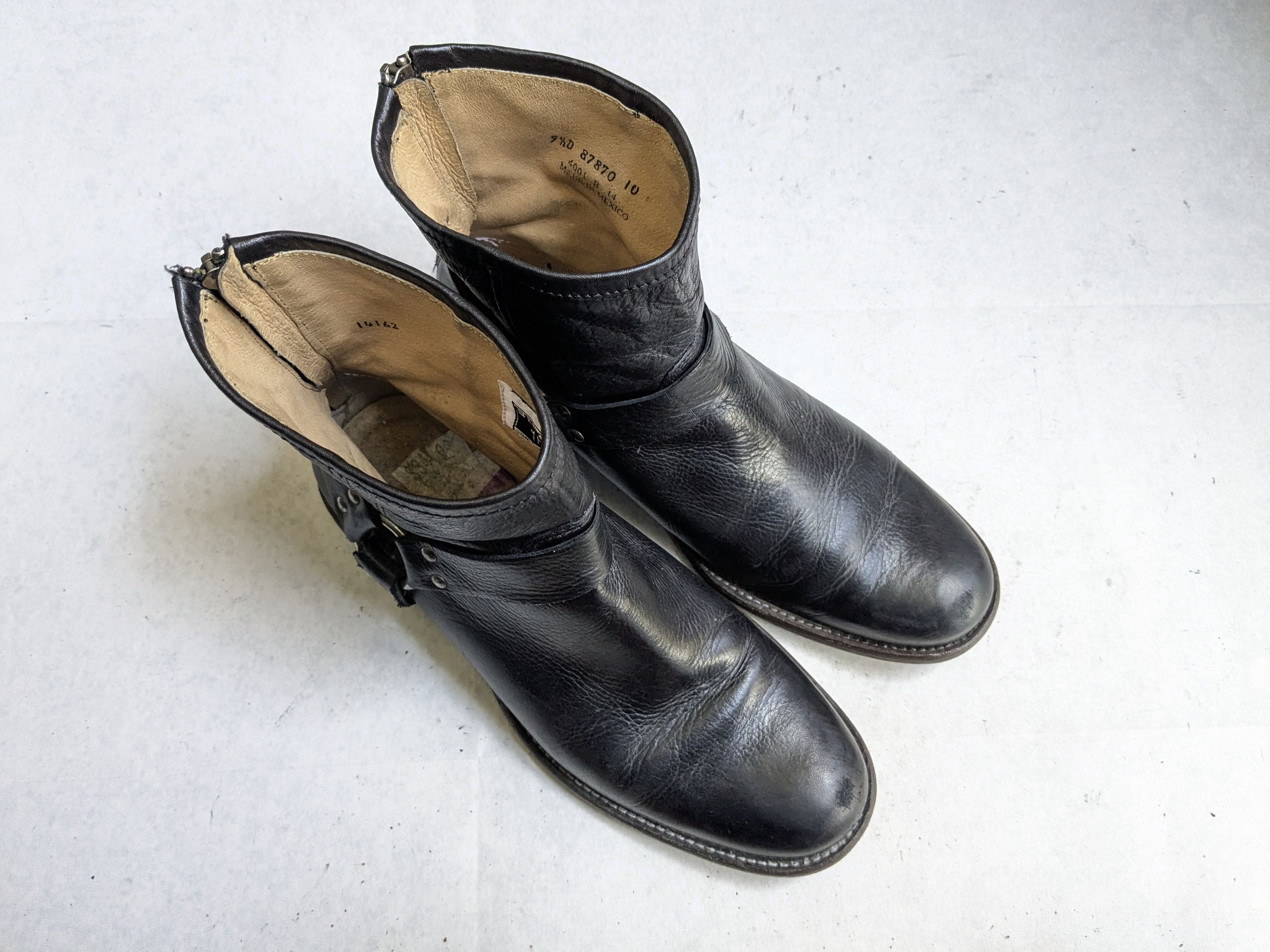 Frye Frye Harness Boots Black 9.5 D Leather Buckle Size US 9.5 / EU 42-43 - 4 Thumbnail