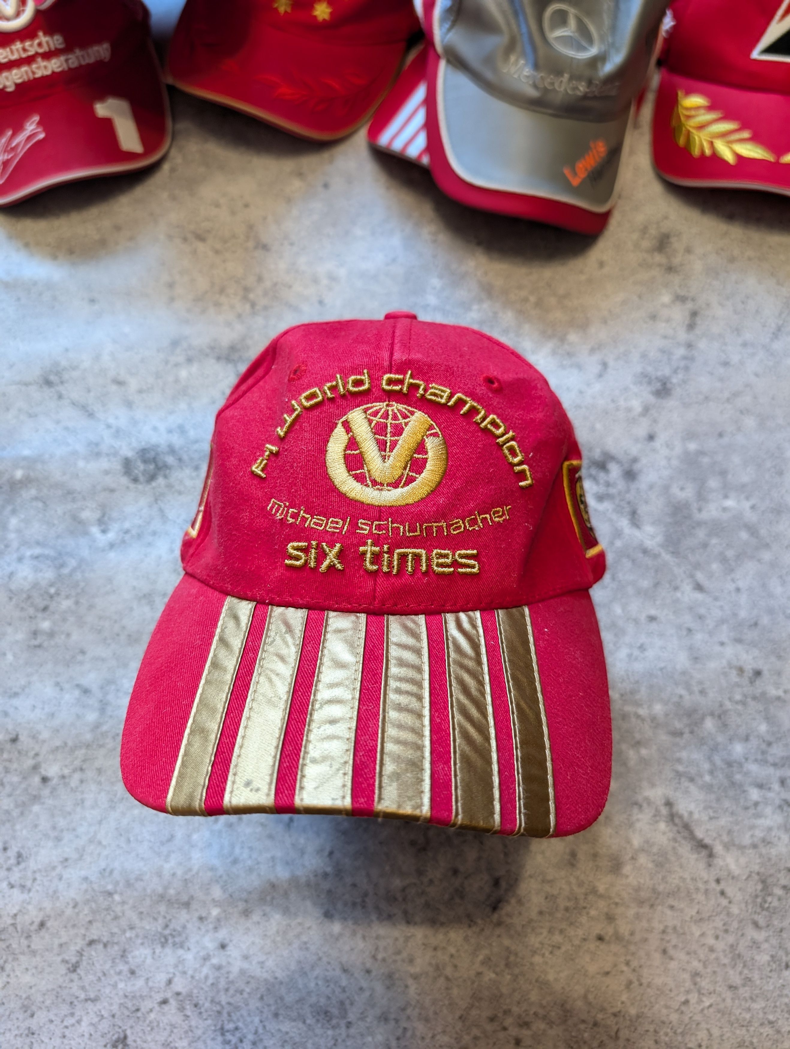 Ferrari Vintage F1 World Champion Michael Schumacher Ferrari Cap Size ONE SIZE - 3 Thumbnail