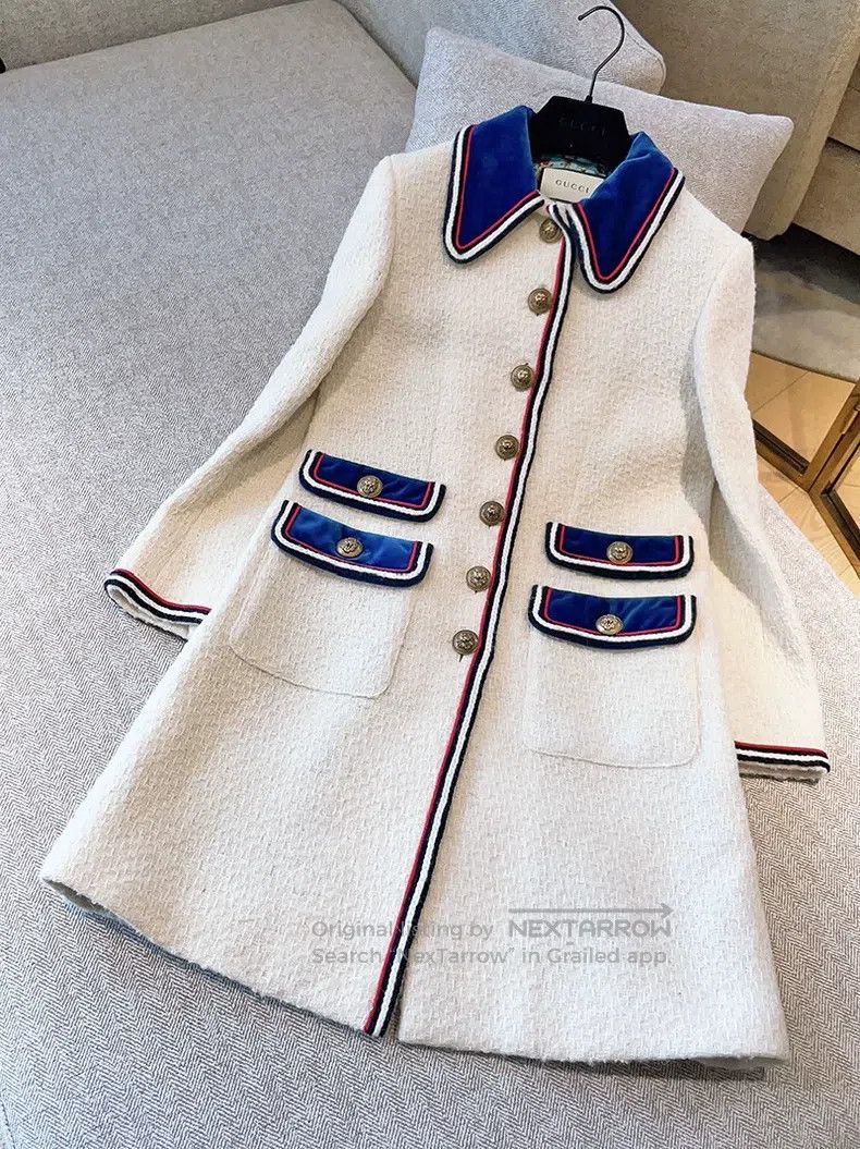 Gucci Gucci Milky white soft tweed medium and long coat Size XS / US 0-2 / IT 36-38 - 1 Thumbnail
