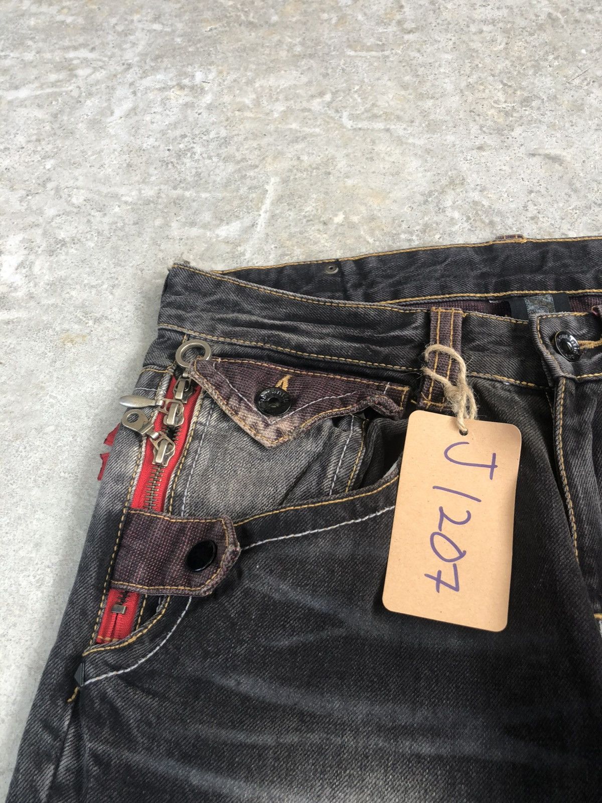 semanticdesign Japanese Semantic Design Flared Jeans Distressed Punk Style Size US 30 / EU 46 - 13 Thumbnail