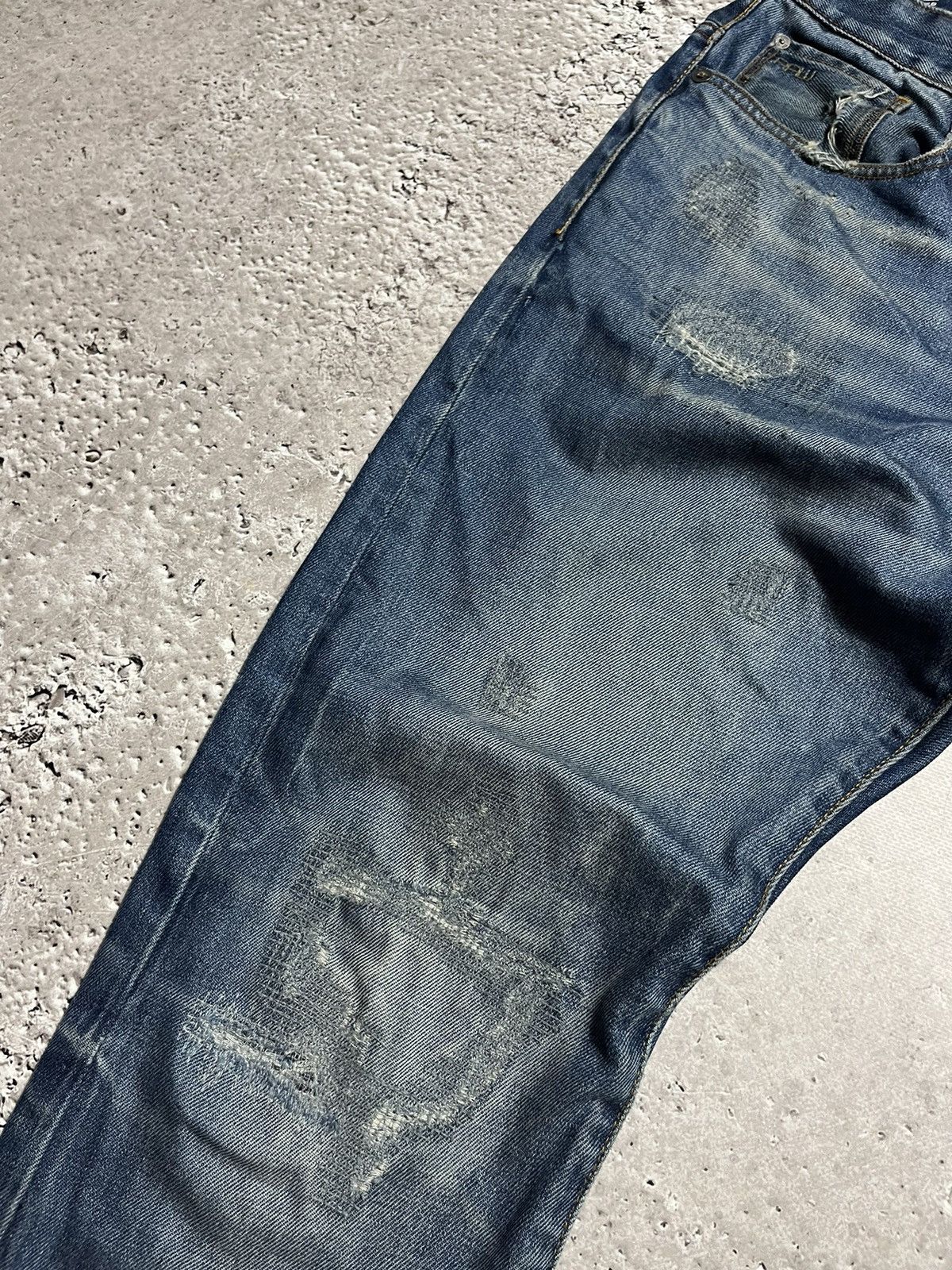G-Star × Japanese Brand G Star Distressed Restored Denim Jeans Pants Size US 31 - 6 Thumbnail