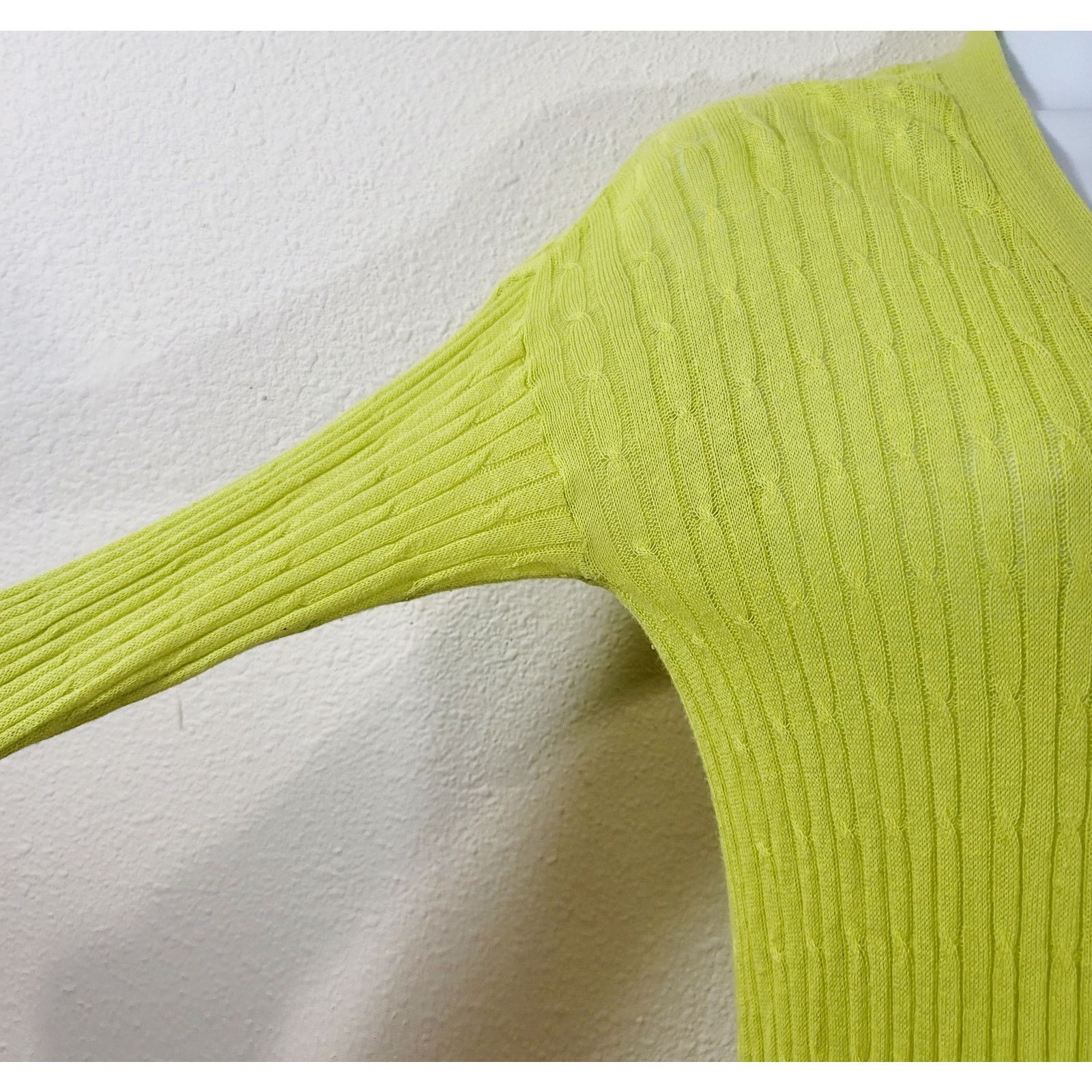 Other JCP Lime Green V Neck Button Up Cardigan Sweater Small Size S / US 4 / IT 40 - 6 Thumbnail