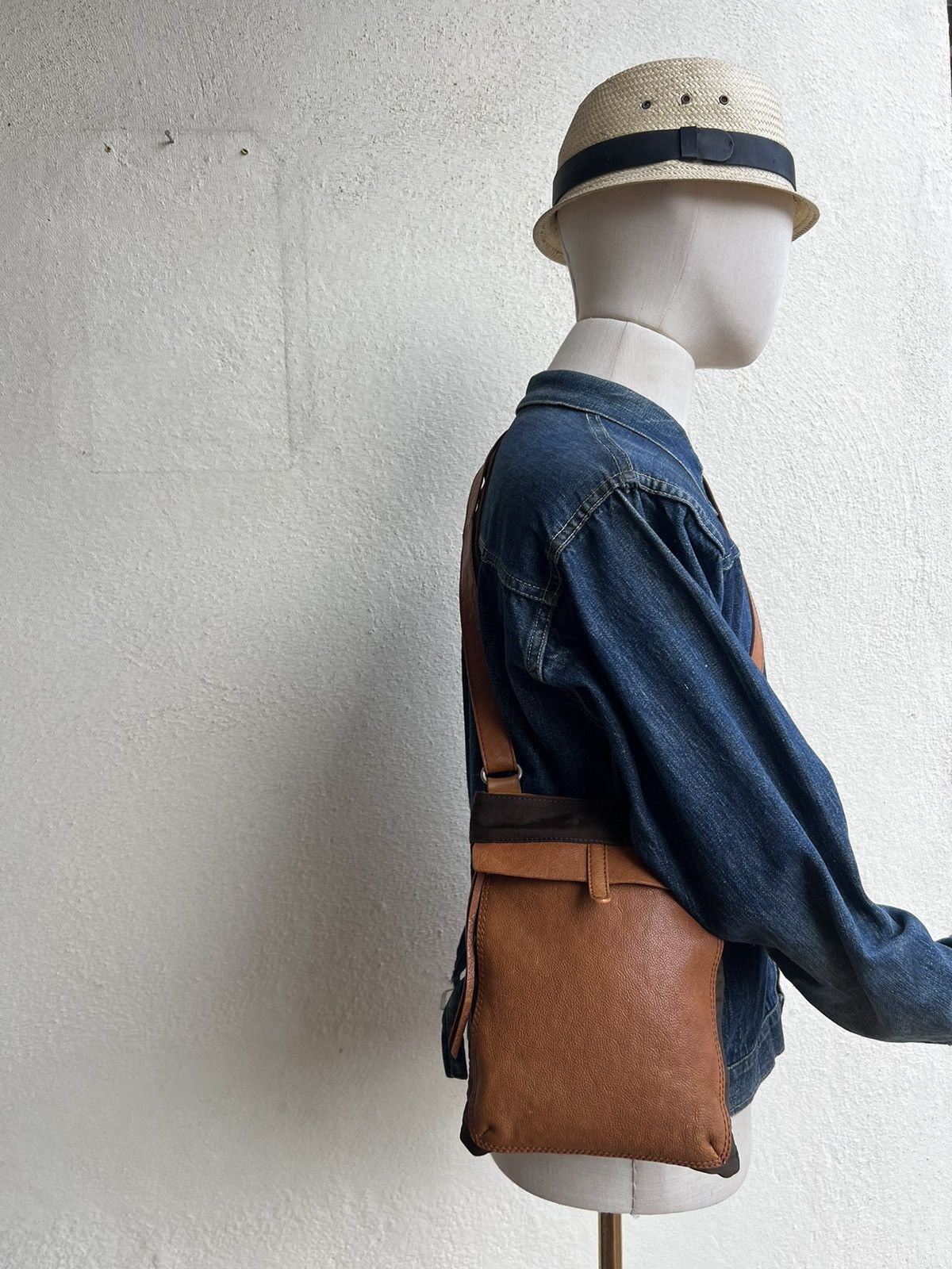 Leather Vintage Arukan Japan Hybrid Leather Bag Size ONE SIZE - 6 Thumbnail