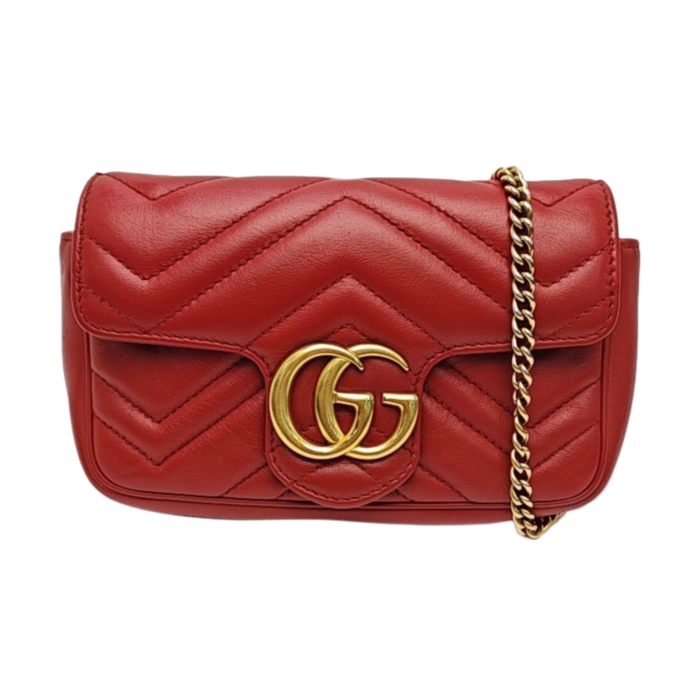 Gucci GUCCI GG Marmont Mini Quilted Leather Bag Size ONE SIZE - 1 Thumbnail