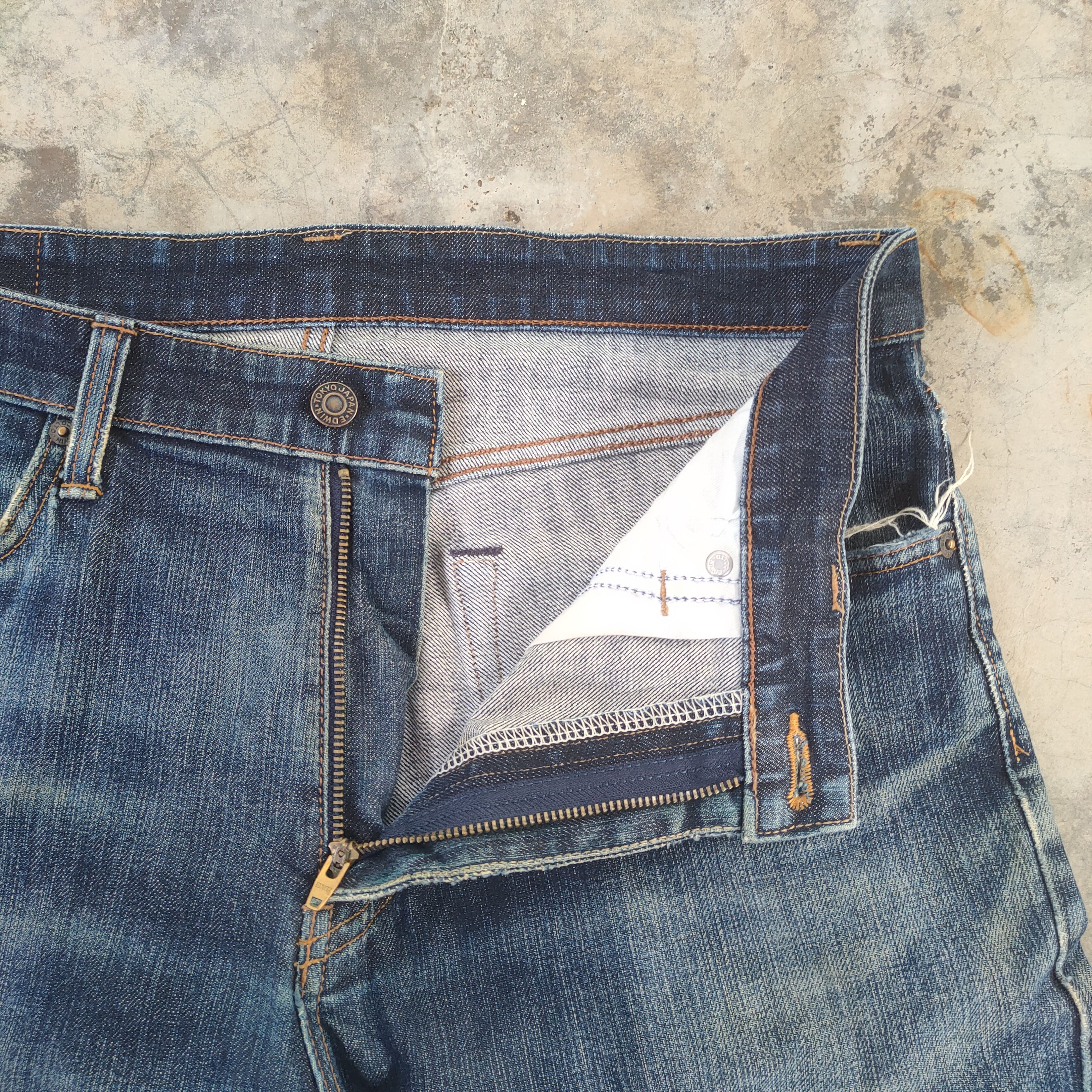 Edwin W34 VINTAGE EDWIN FADED DISTRESSED JEAN DENIM PANTS Size US 34 / EU 50 - 7 Thumbnail