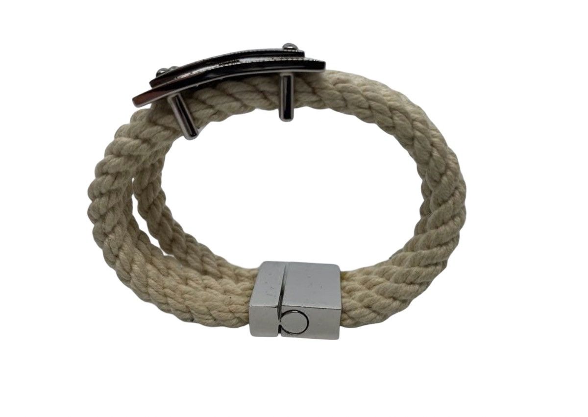 Dolce & Gabbana Dolce & Gabbana Archival Braided Rope Bracelet -Cream/Silver Size ONE SIZE - 4 Thumbnail