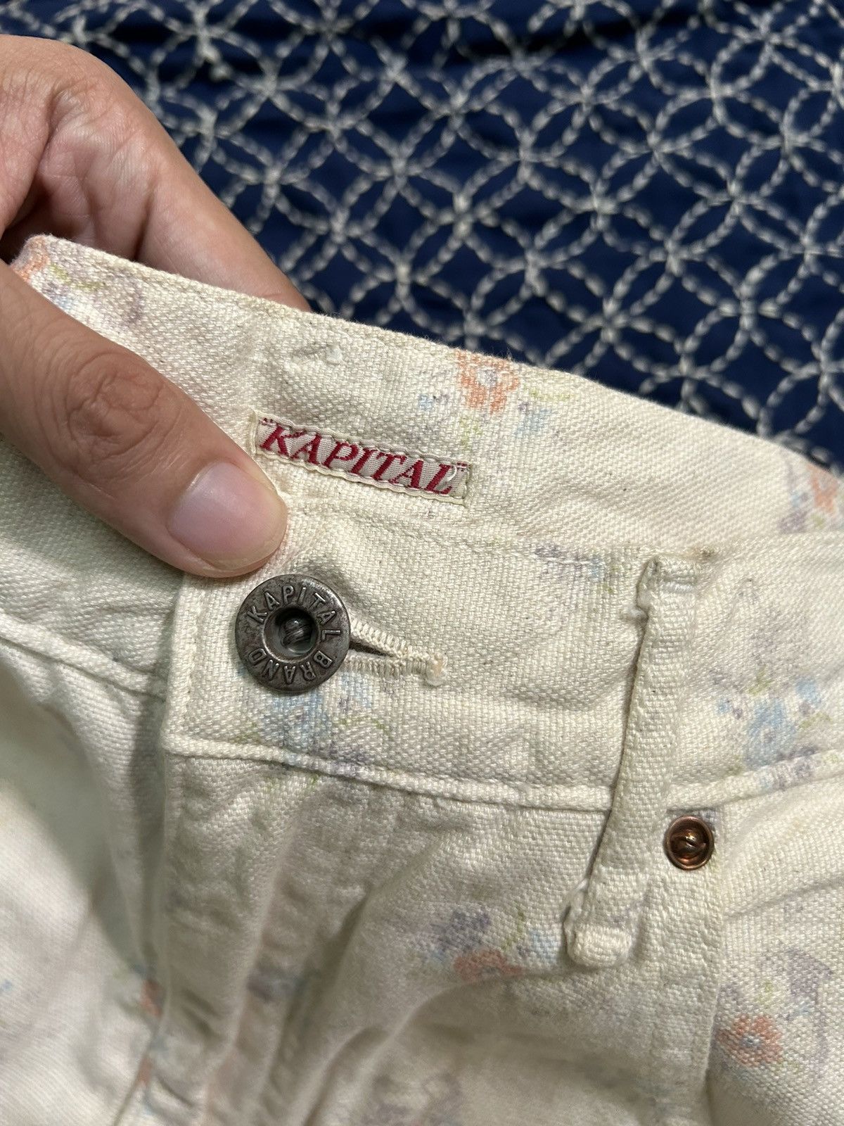 Kapital × Kapital Kountry KAPITAL Buckle Back Short Made in Japan Size US 28 / EU 44 - 12 Thumbnail