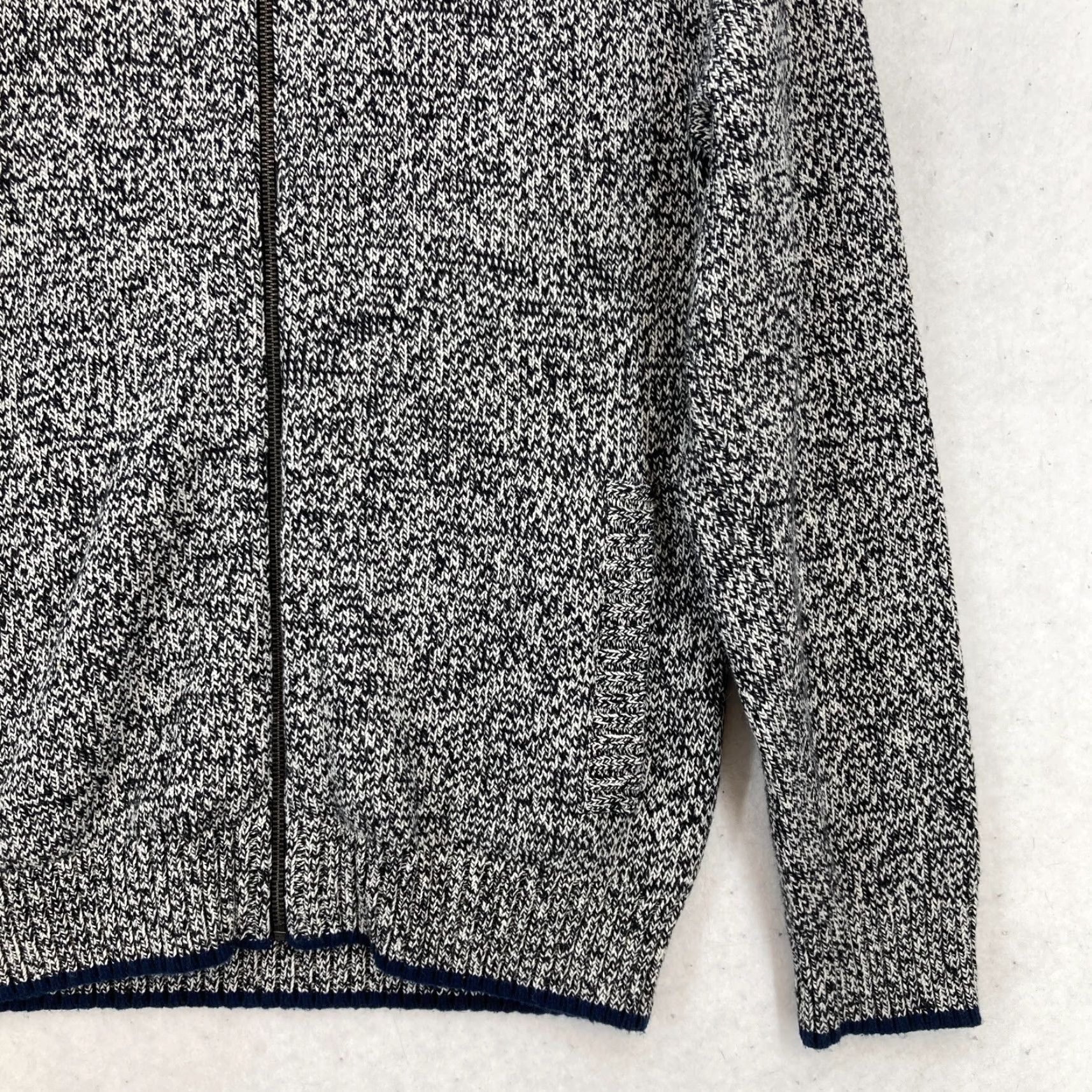 Old Navy Old Navy Marled Knit Full Zip Sweater Jacket Mens Medium Black White Wool Blend Jacket Size US M / EU 48-50 / 2 - 3 Thumbnail